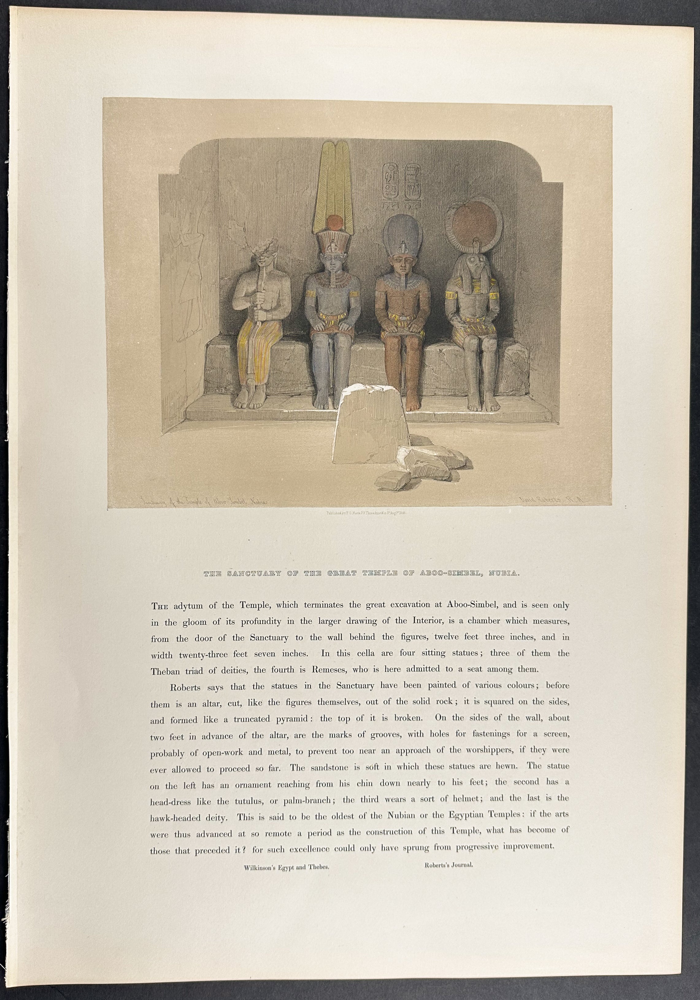 Sanctuary of the Great Temple of Aboo-Simbel, Nubia