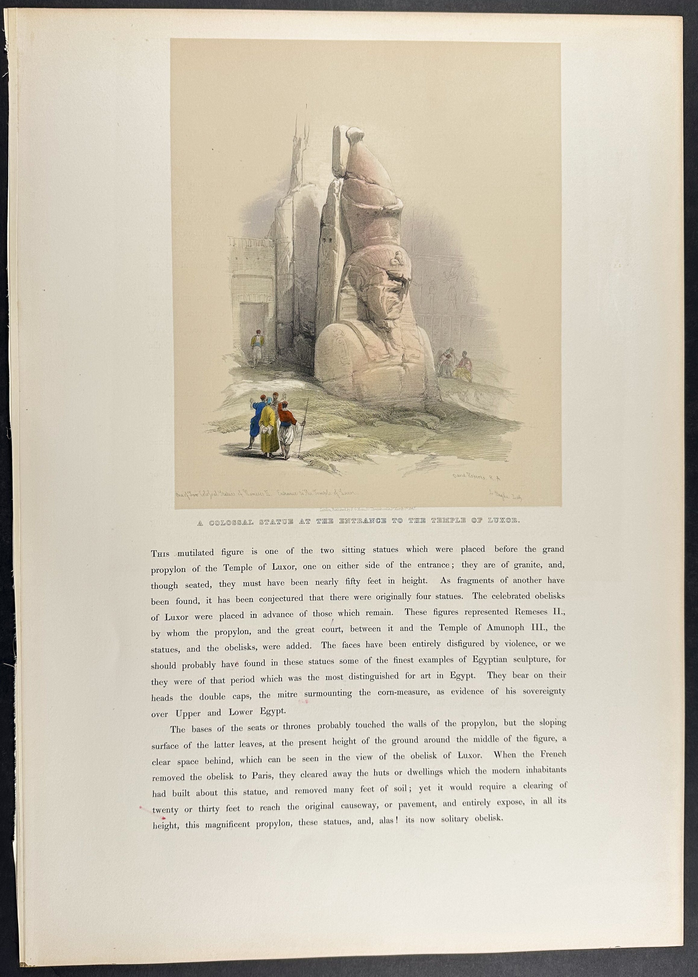 A Colossal Statue at the Entrance to the Temple at Luxor