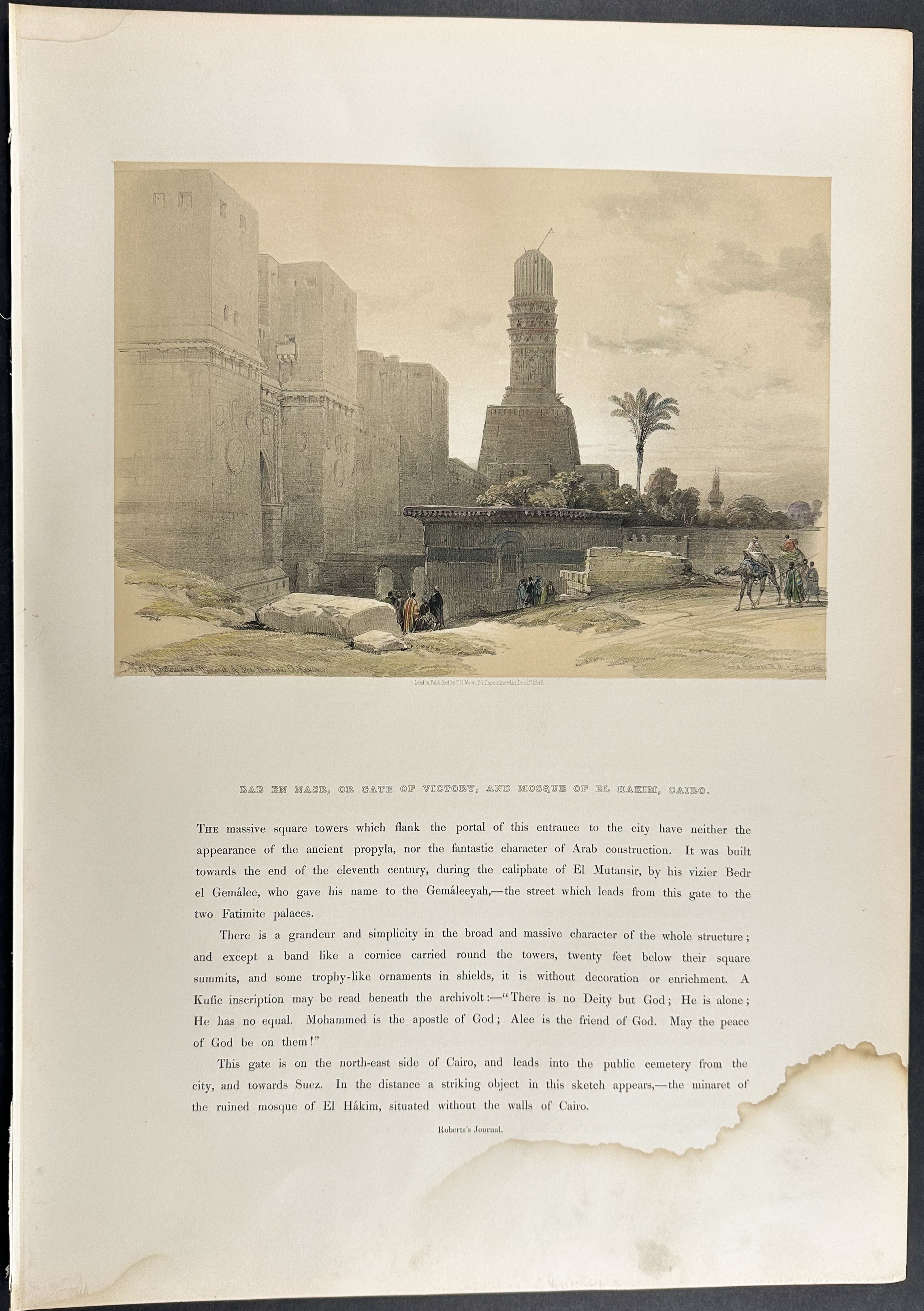 Bab-El-Nasr, or Gate of Victory, and Mosquet of El Hakim, Cairo