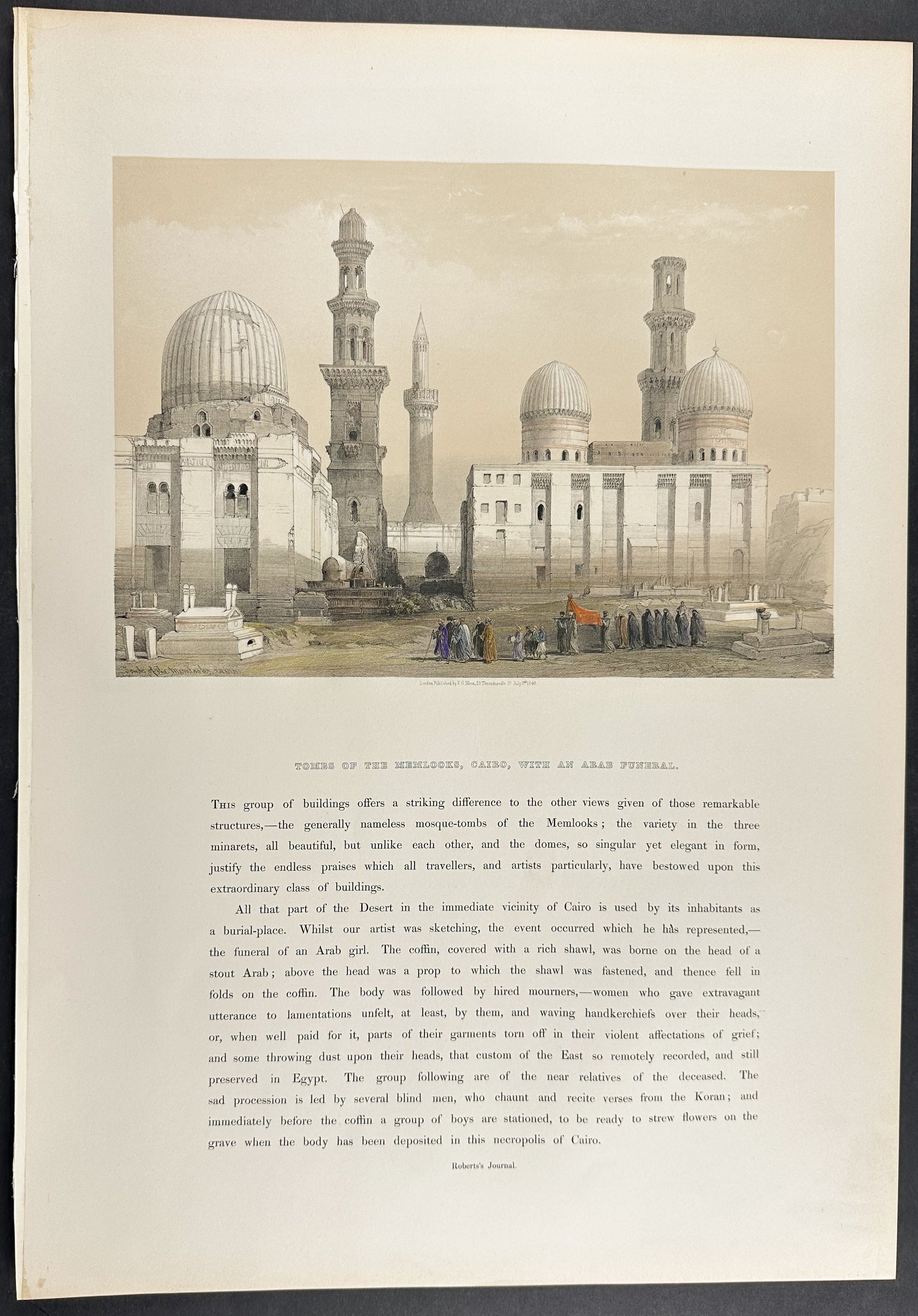 Tombs of the Memlooks, Cairo, with an Arab Funeral