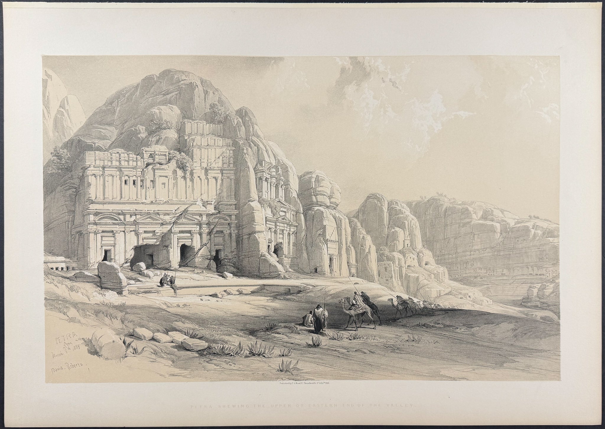 Petra, Shewing the Upper or Eastern End of the Valley