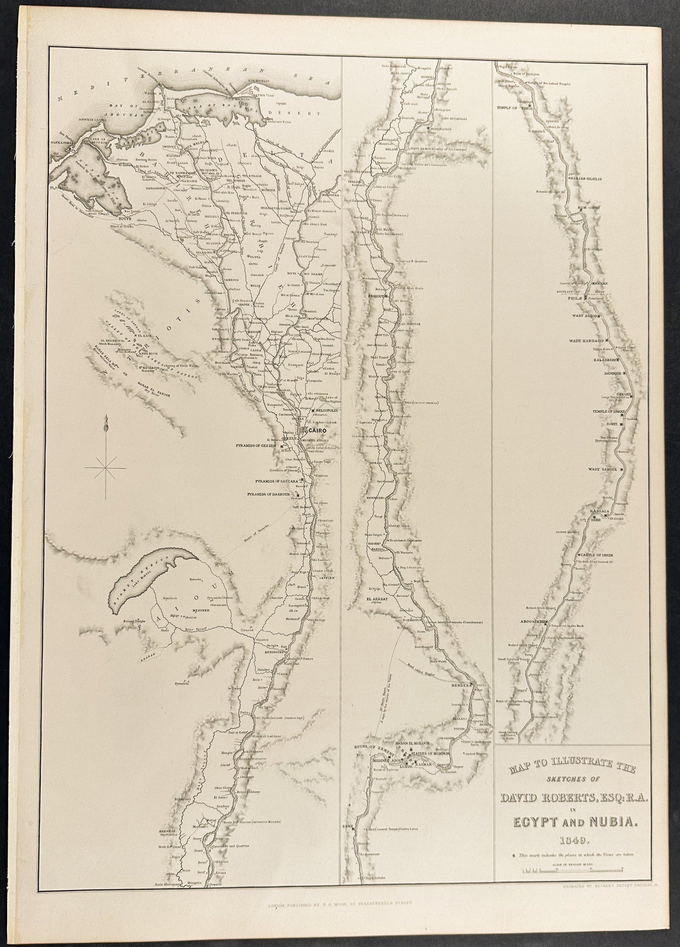 Map of the Valley of the Nile