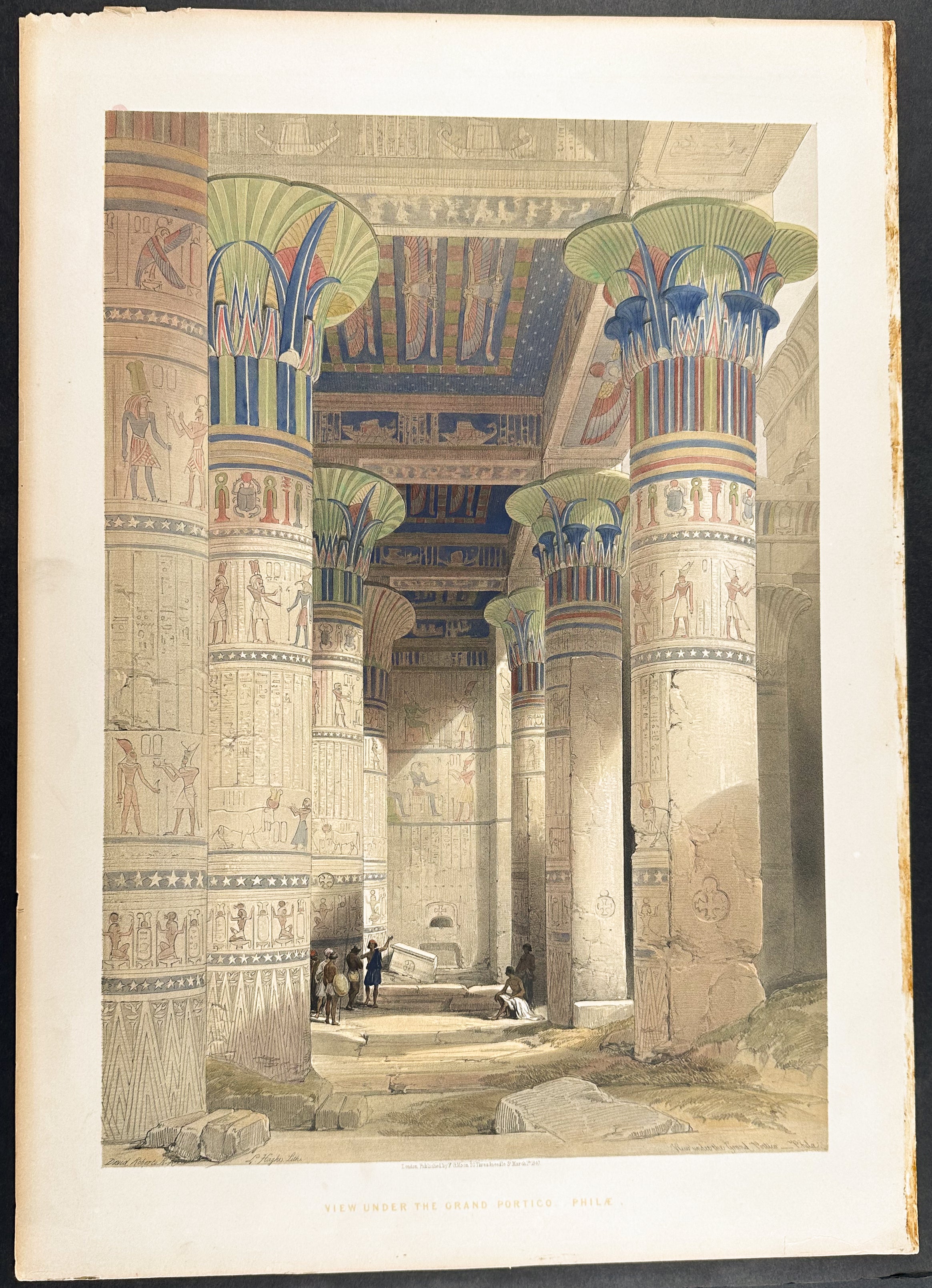 View under the Grand Portico of the Temple, Philae, In Nubia