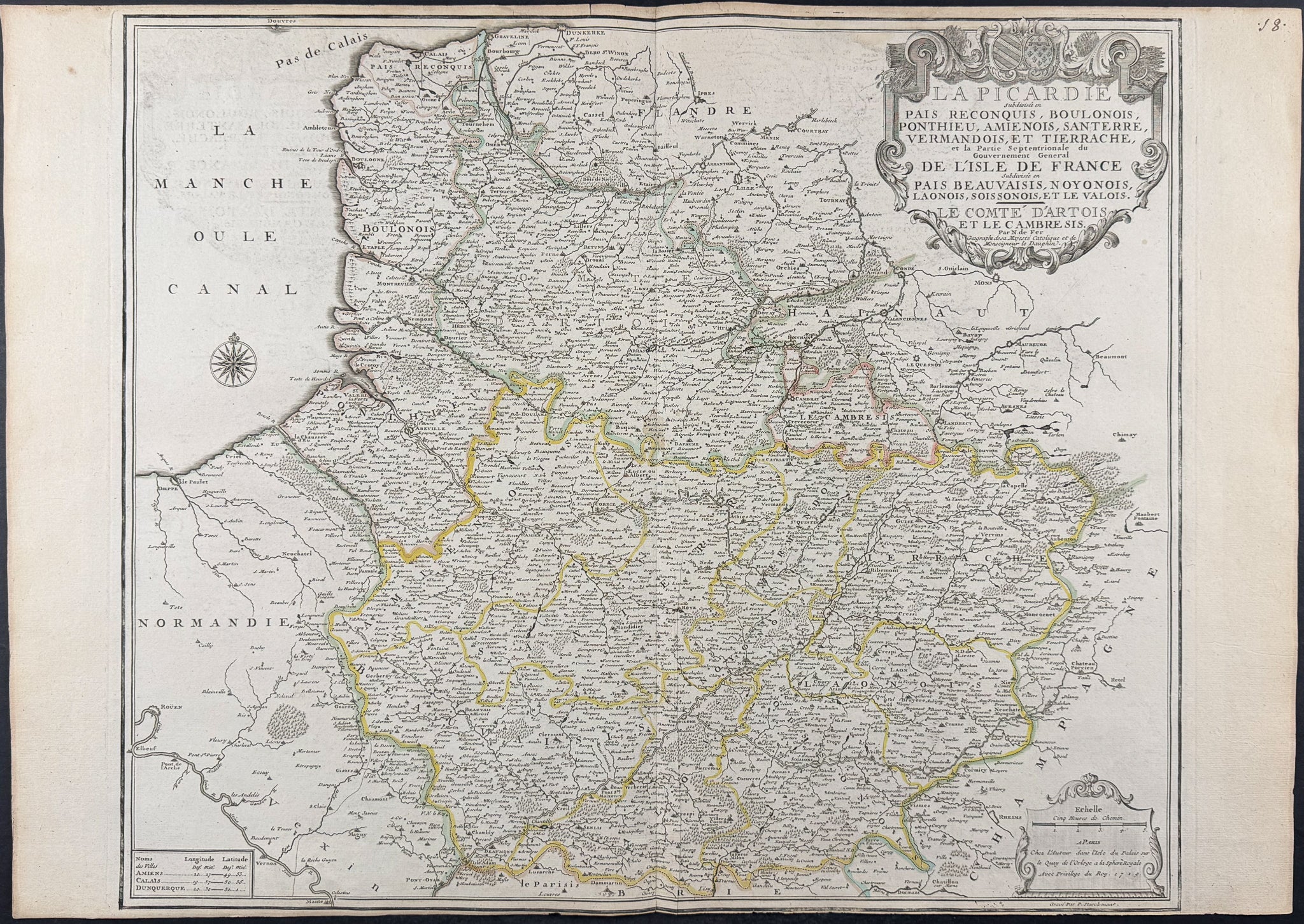 Map of Picardy, France