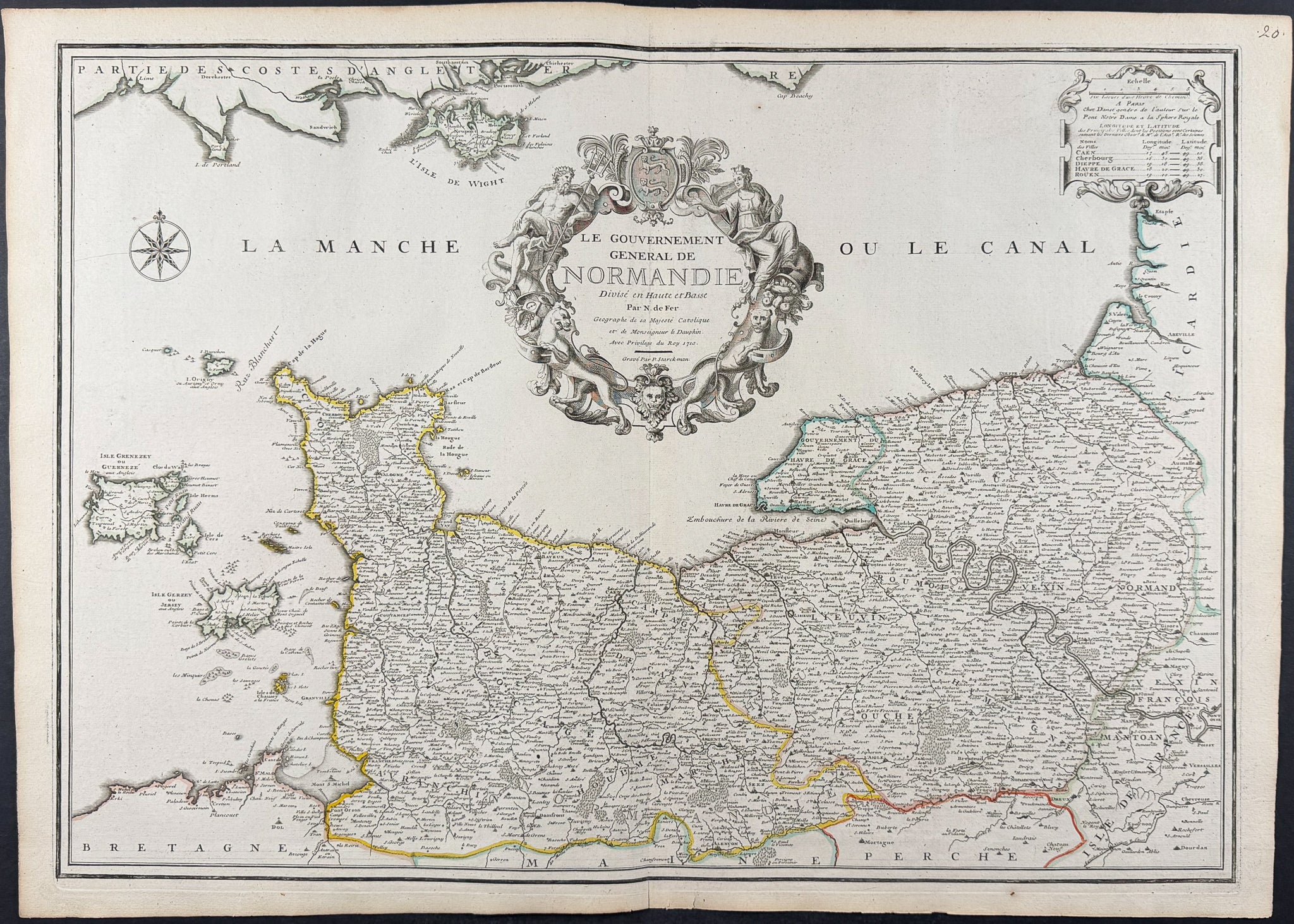 Map of Normandy, France