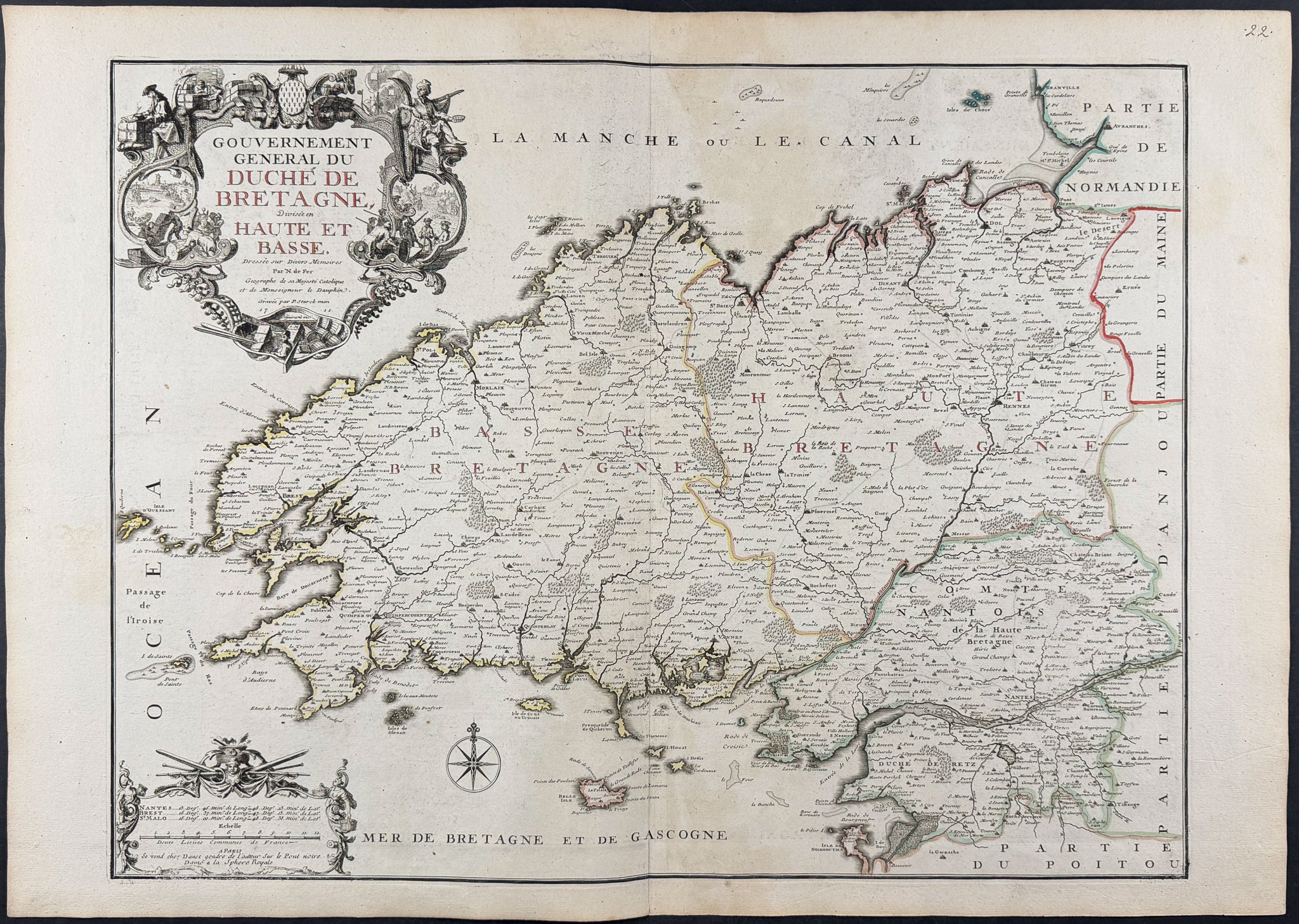 Map of Brittany, France