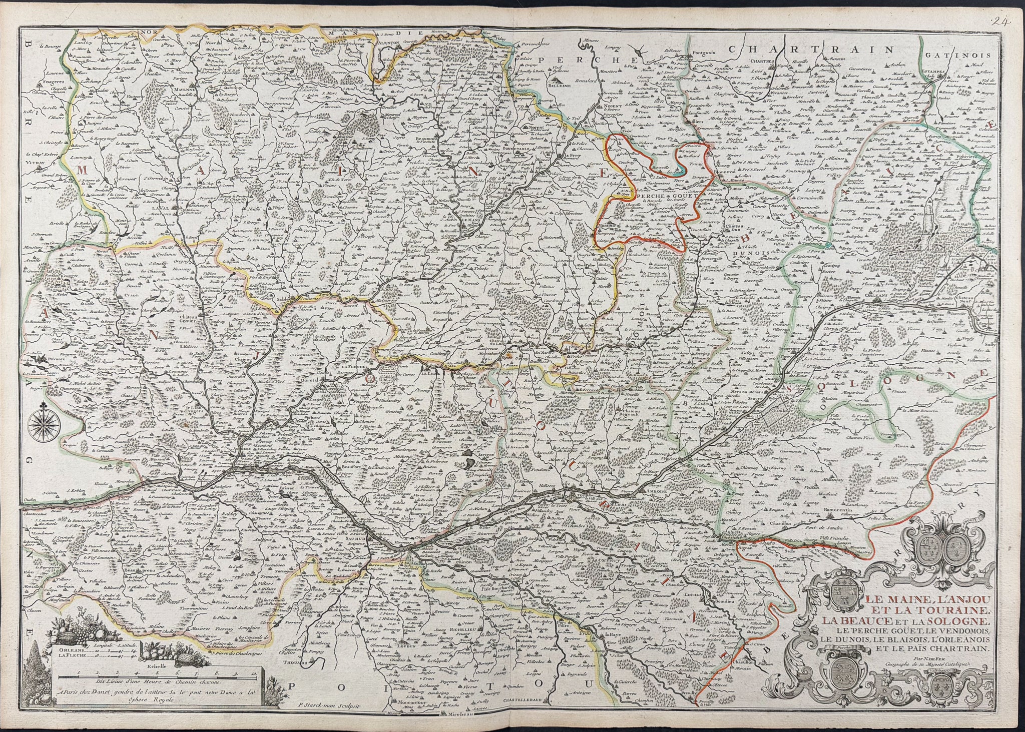 Regional Map of France (Touraine)