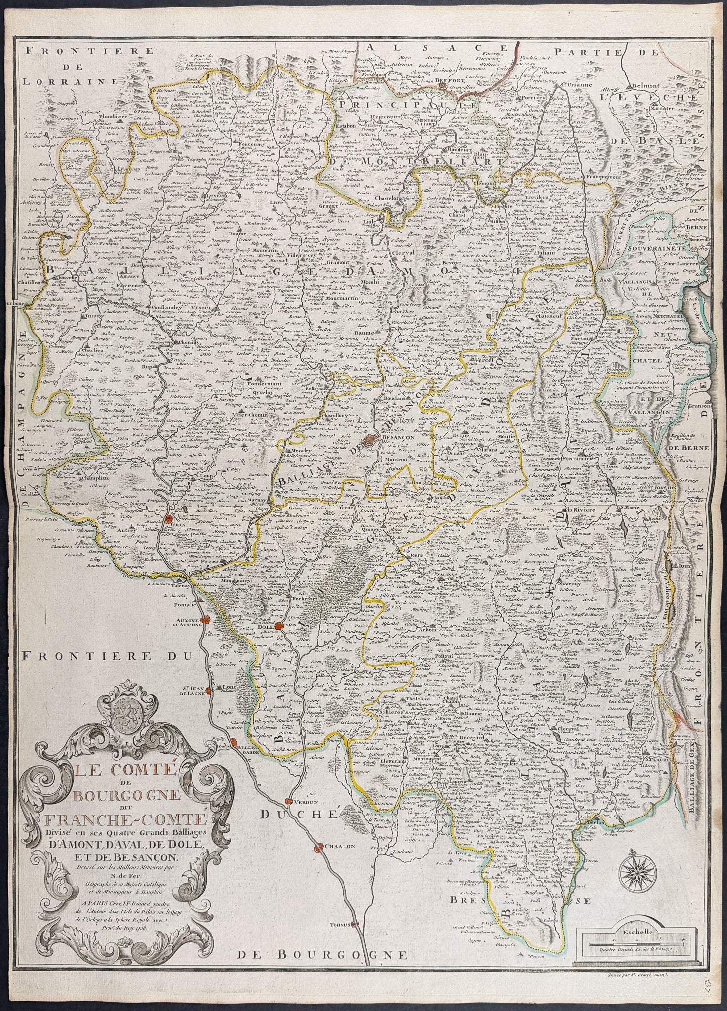 Regional Map of France (Burgundy and Franche-Comte)