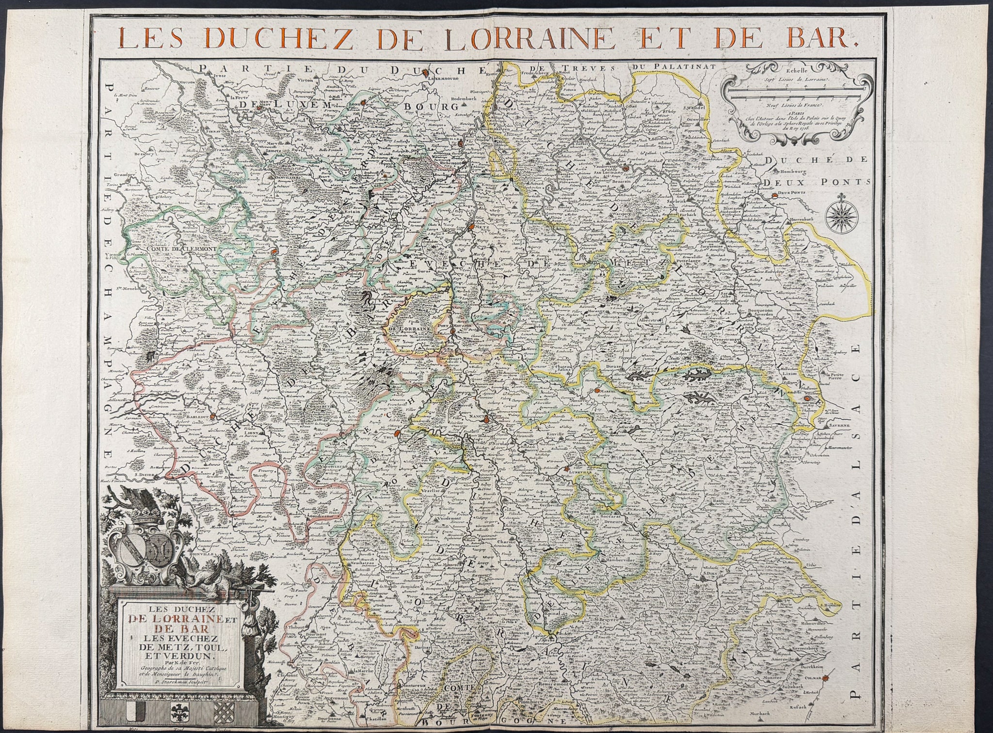 Regional Map of France (Duchies of Lorraine, Bar, Metz, Toul, & Verdun)