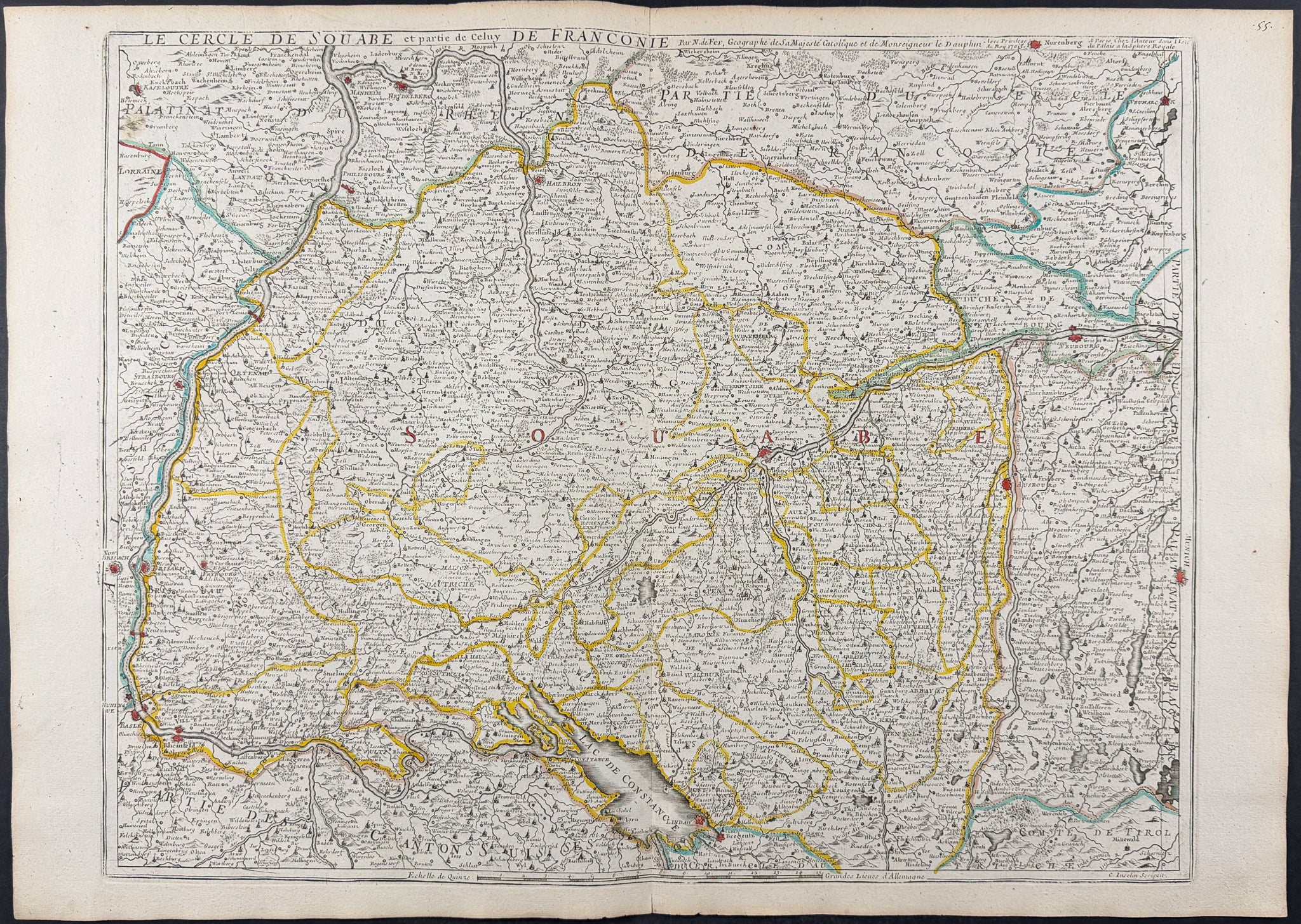 Map of Swabian Circle, Germany