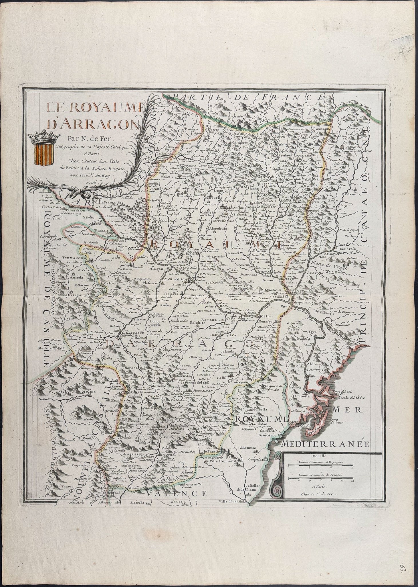 Regional Map of Spain (The Kingdom of Aragon)