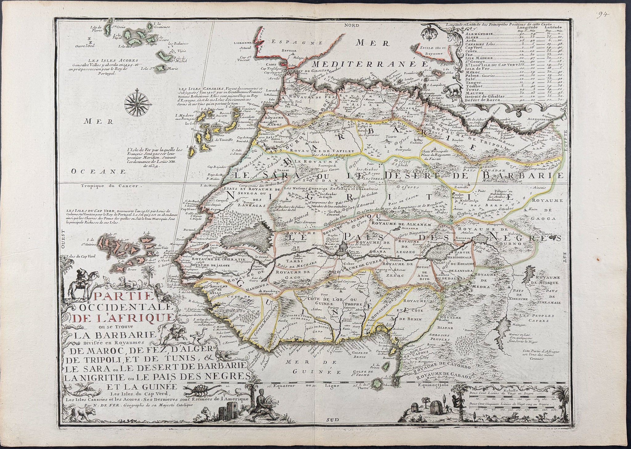 Map of West Africa (Barbary, Sahara Desert, Guinea, Niger River)