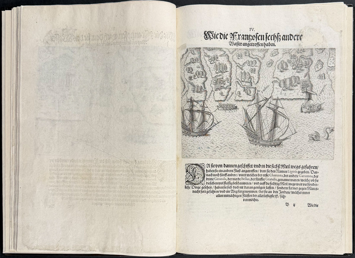 De Bry & Le Moyne's Grands Voyages - Florida Volume with Map + 42 Engravings + Noah's Ark, Frontis & Shield