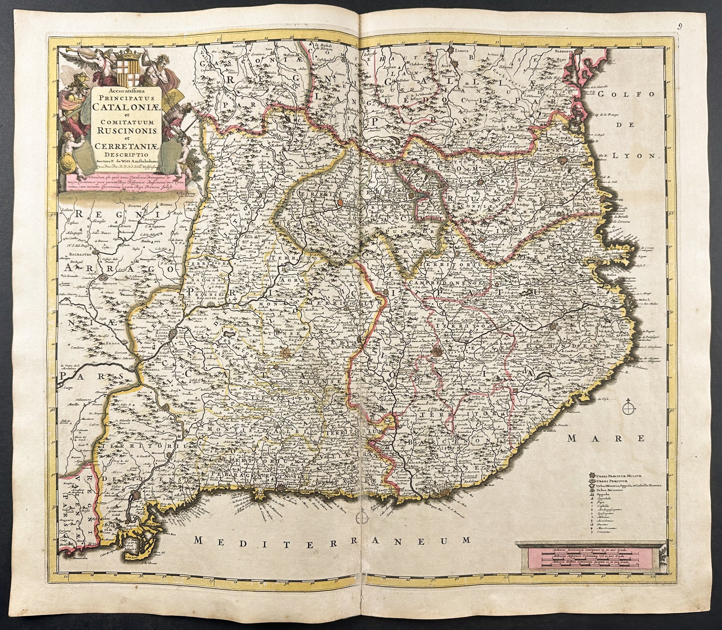 Map of Catalonia (Eastern Spain)