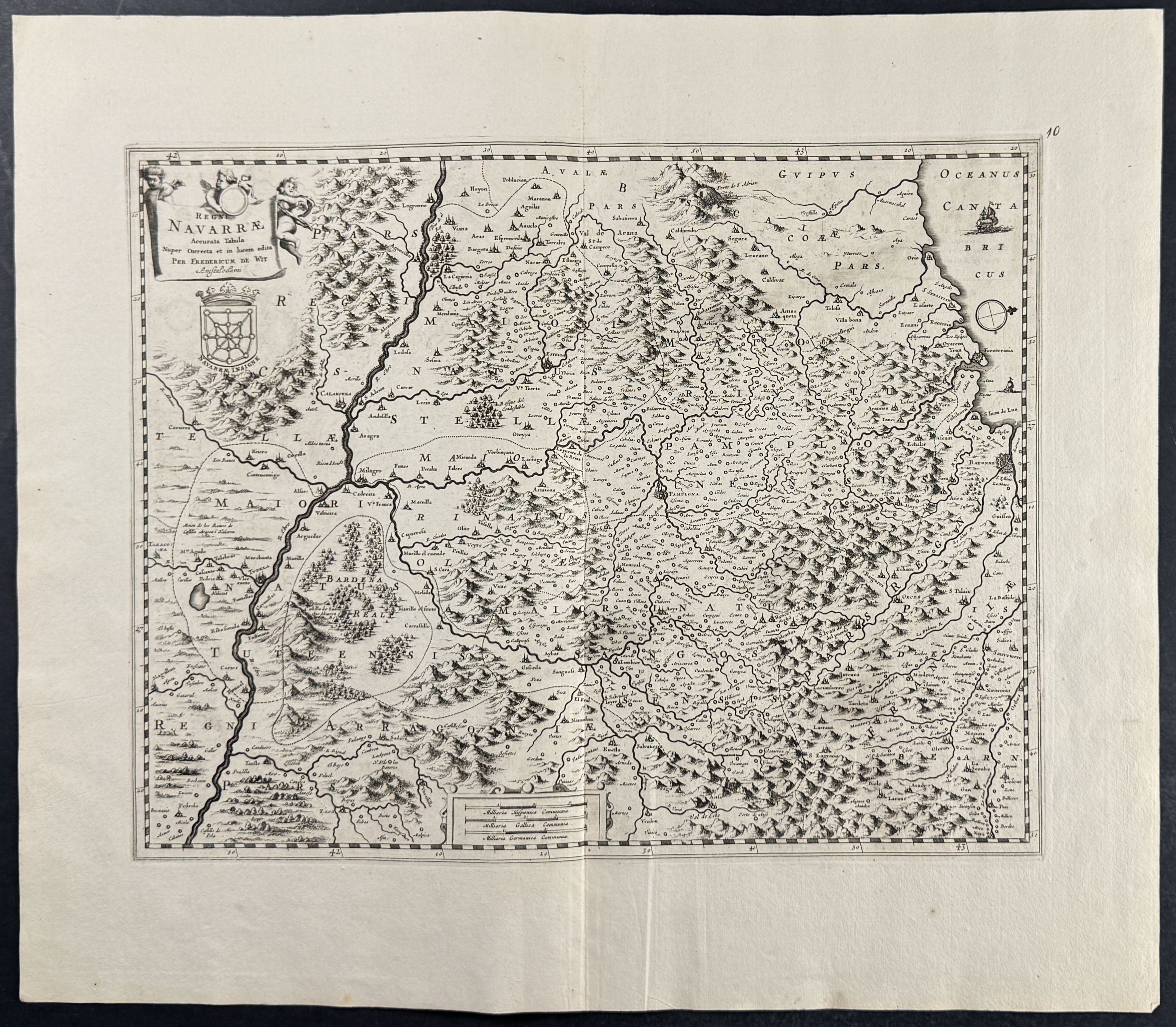 Map of Navarre, Spain