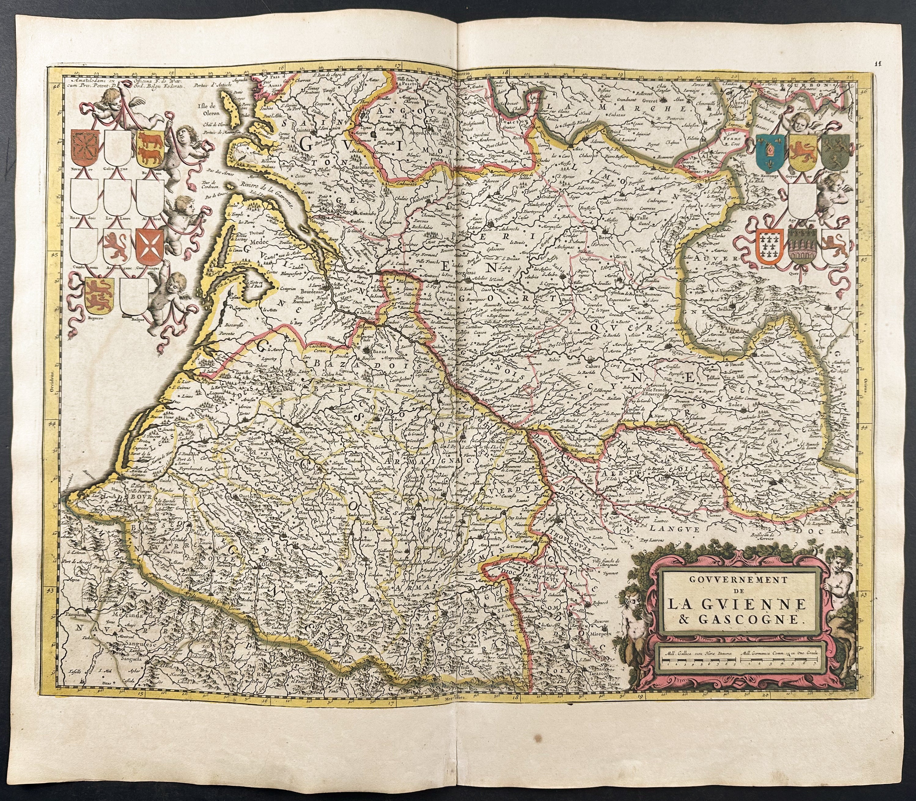 Map of Southwestern France