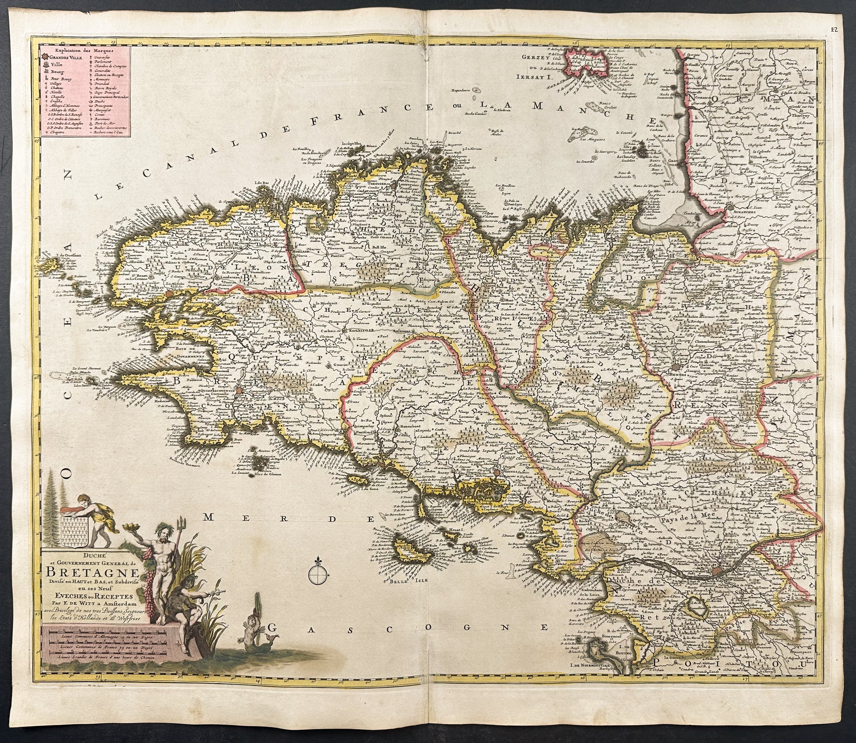 Map of Brittany, France