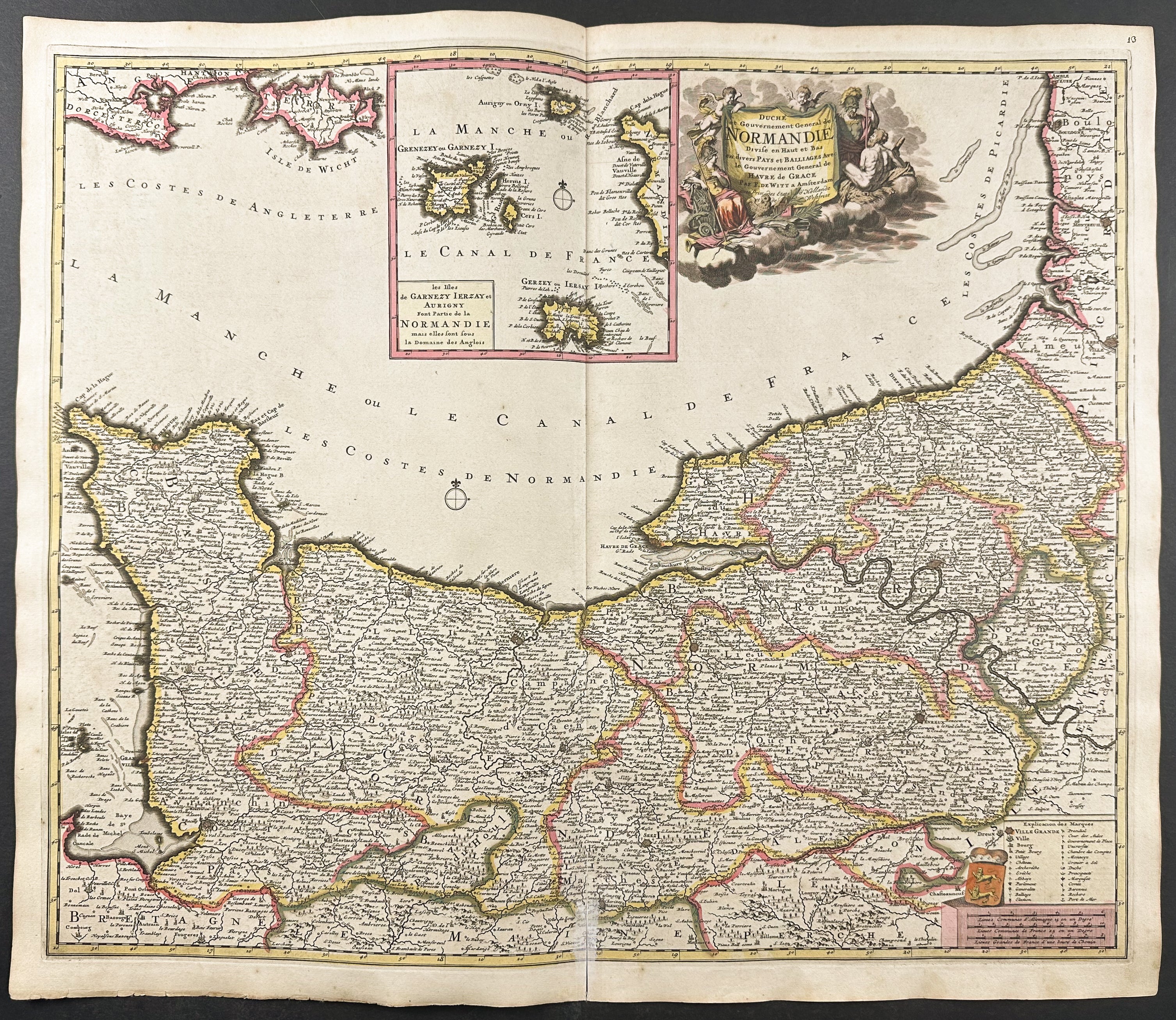 Map of Normandy, France