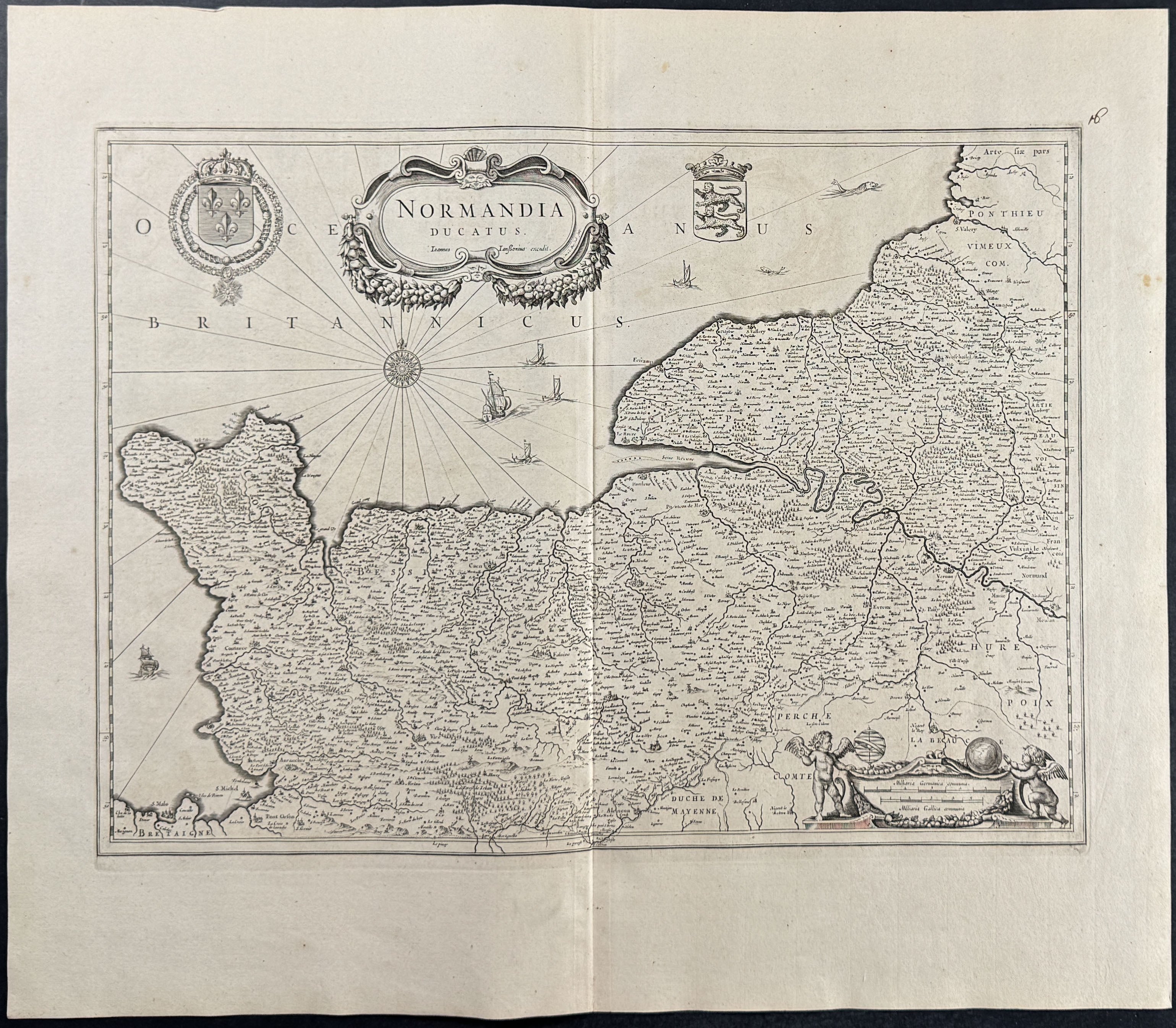 Map of Normandy, France