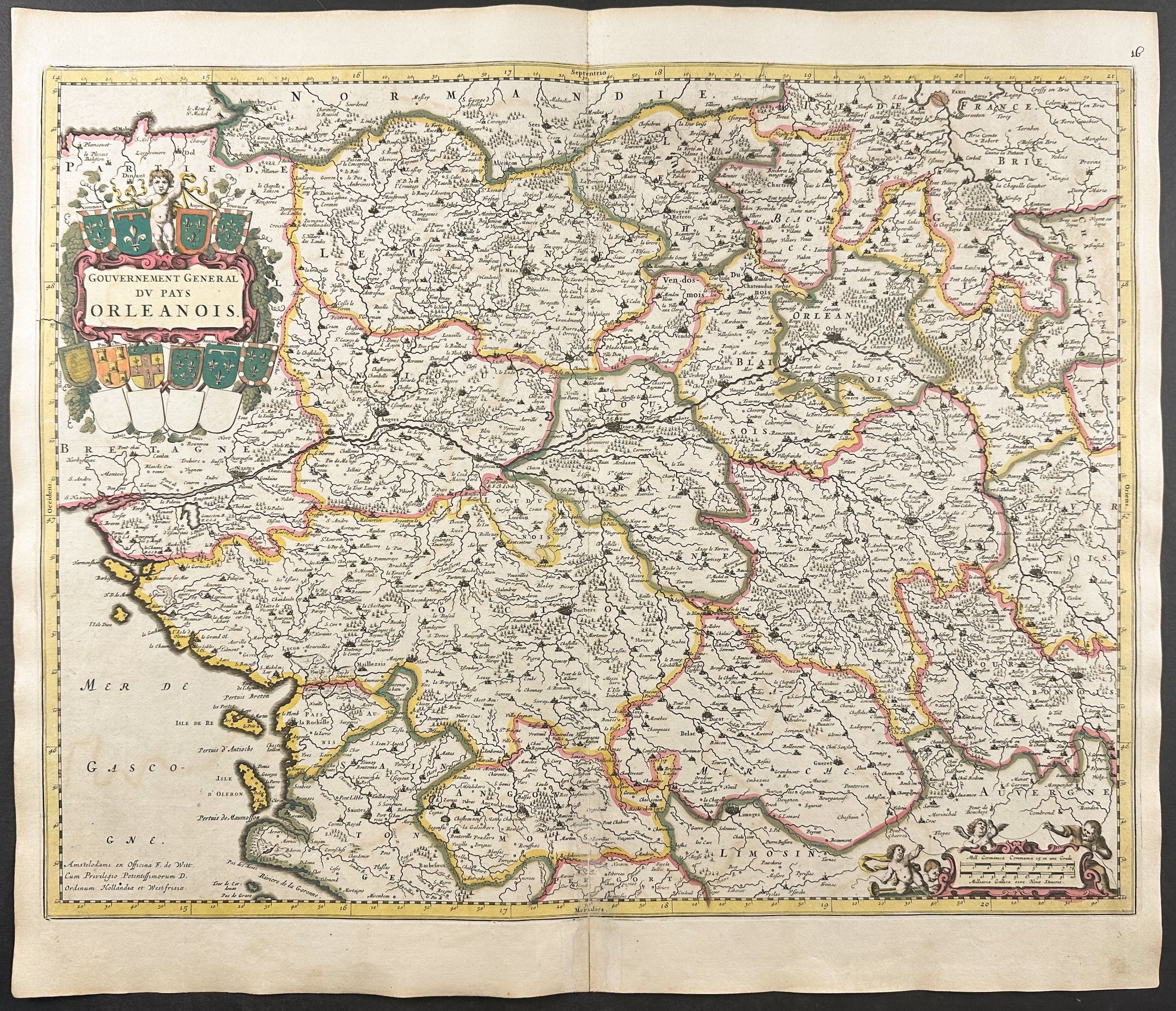 Map of Orleans and Environs, France