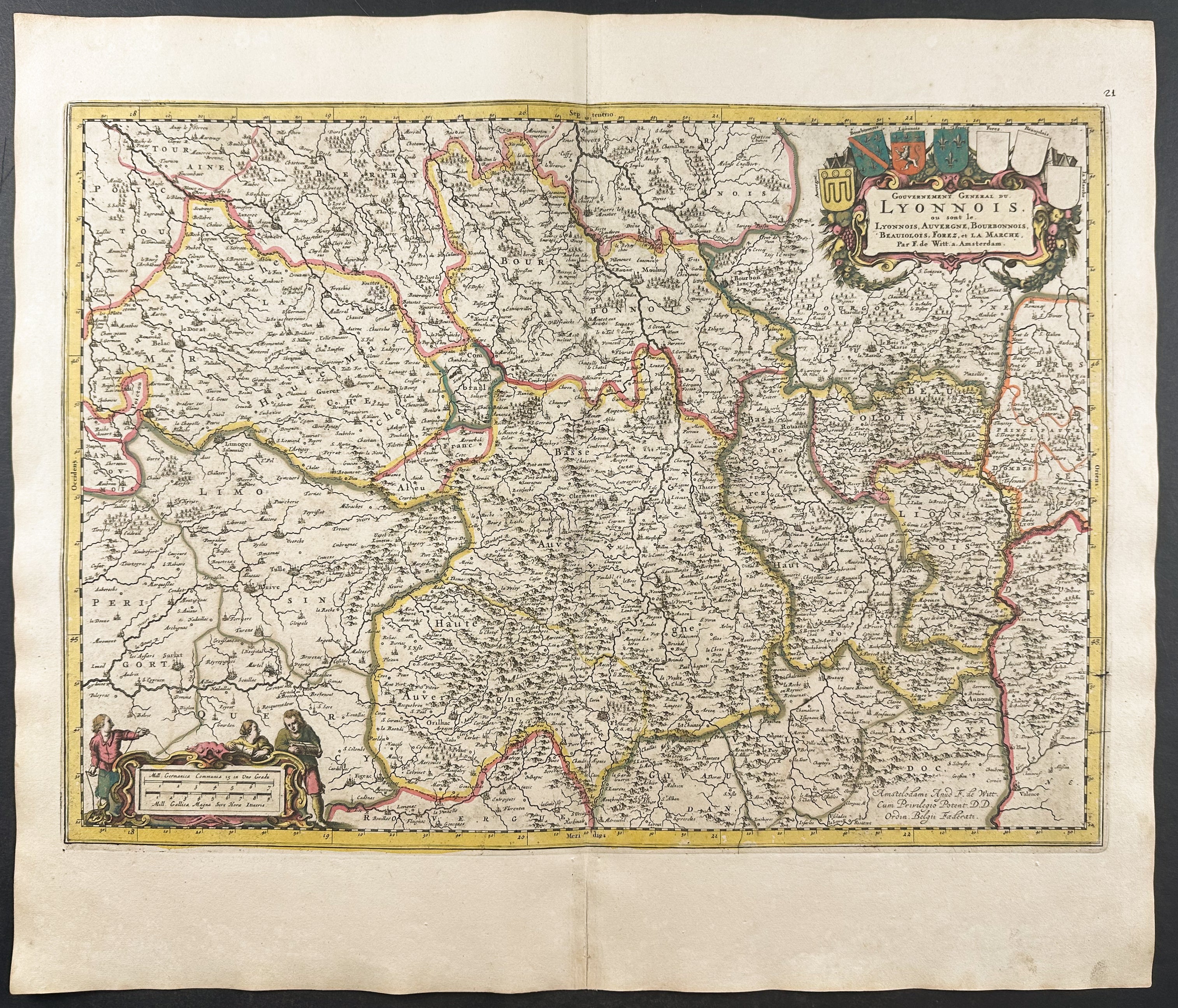 Map of Lyon and Environs, France
