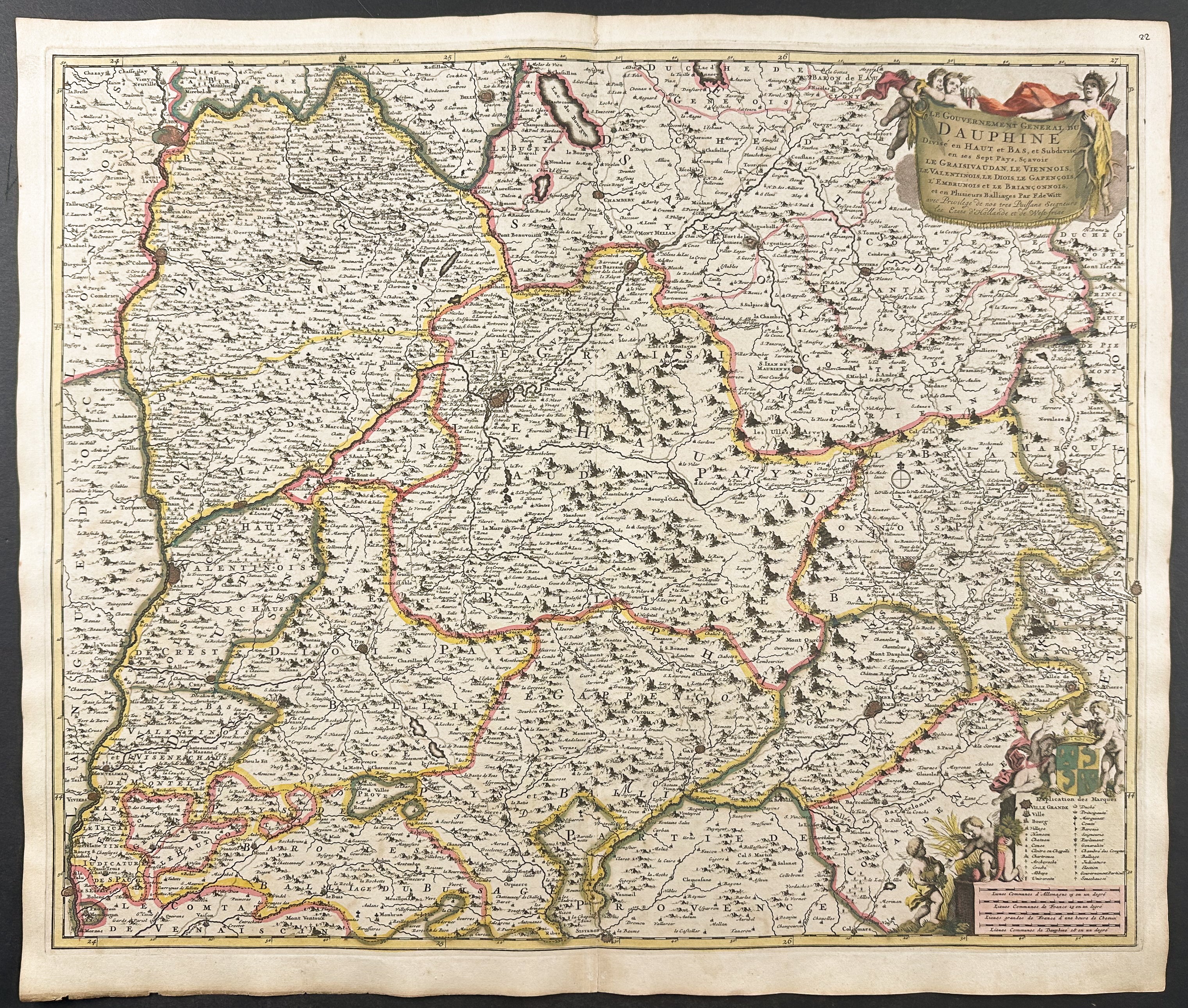 Map of Dauphine, France