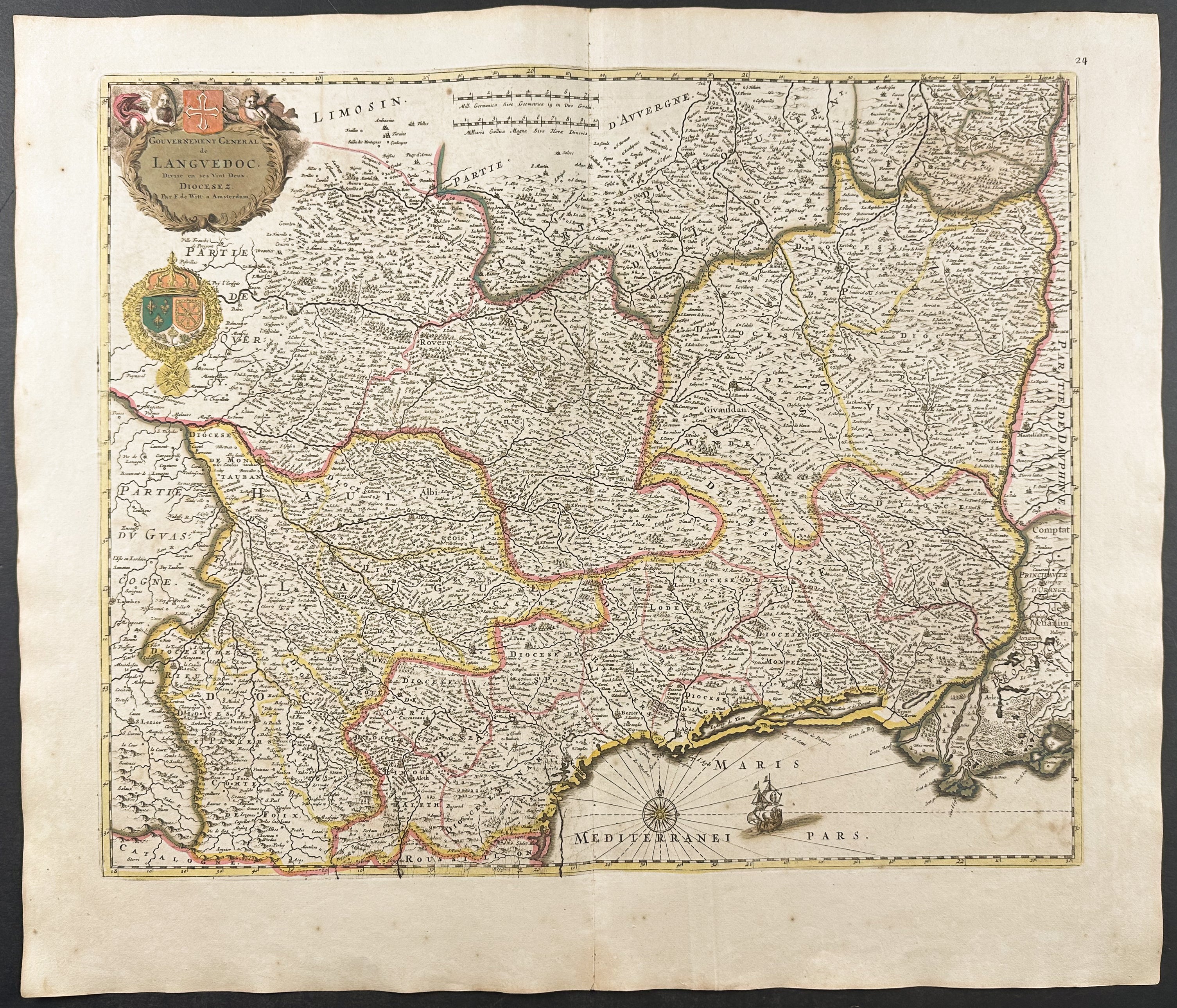 Map of Languedoc, France