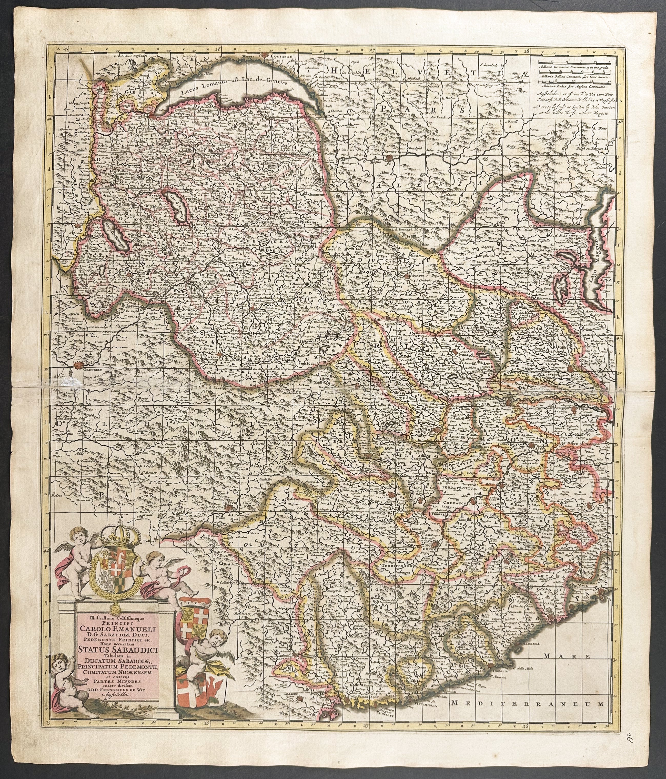 Map of Southern France & Northern Italy