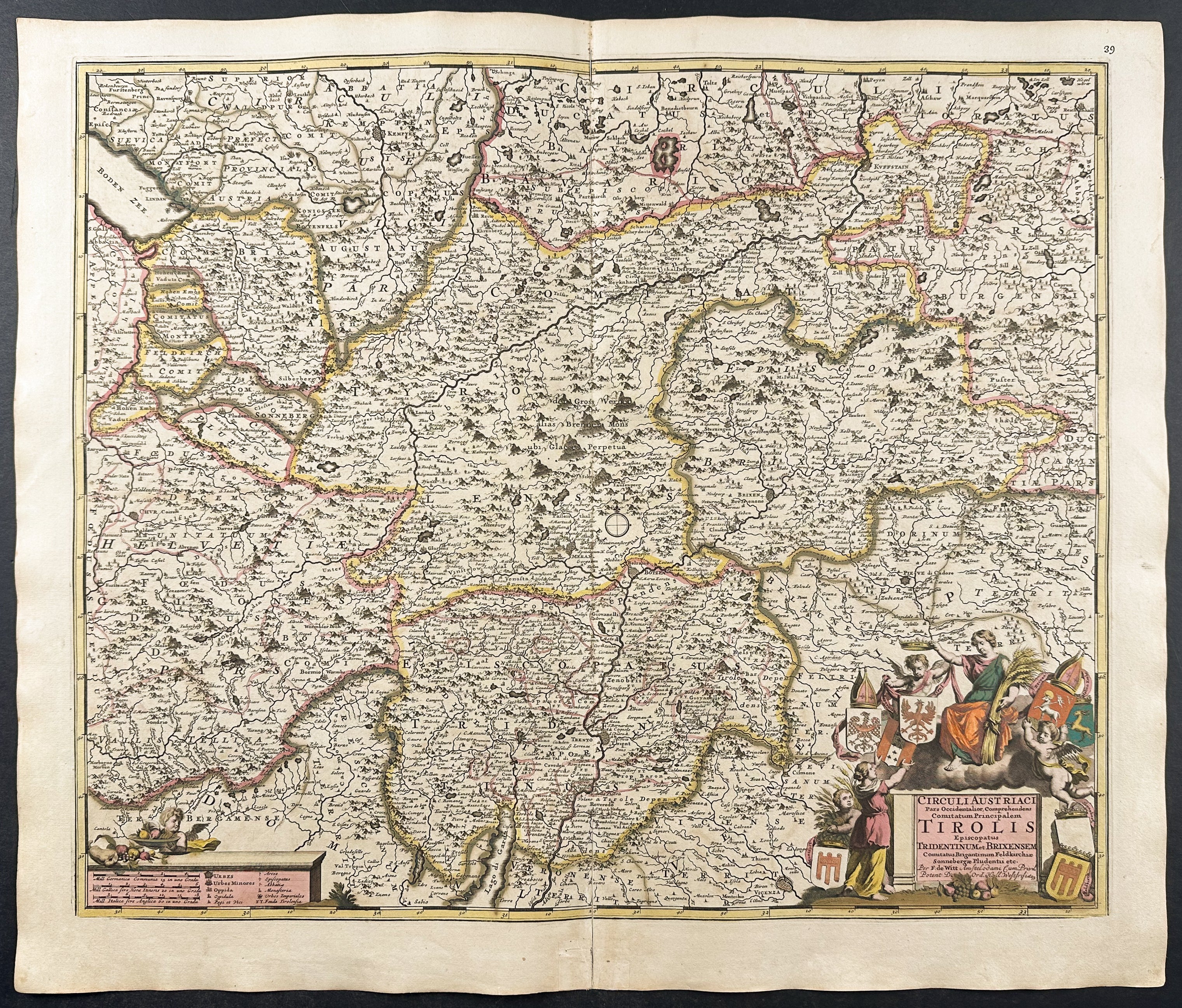 Map of Tyrol, Austria & Italy