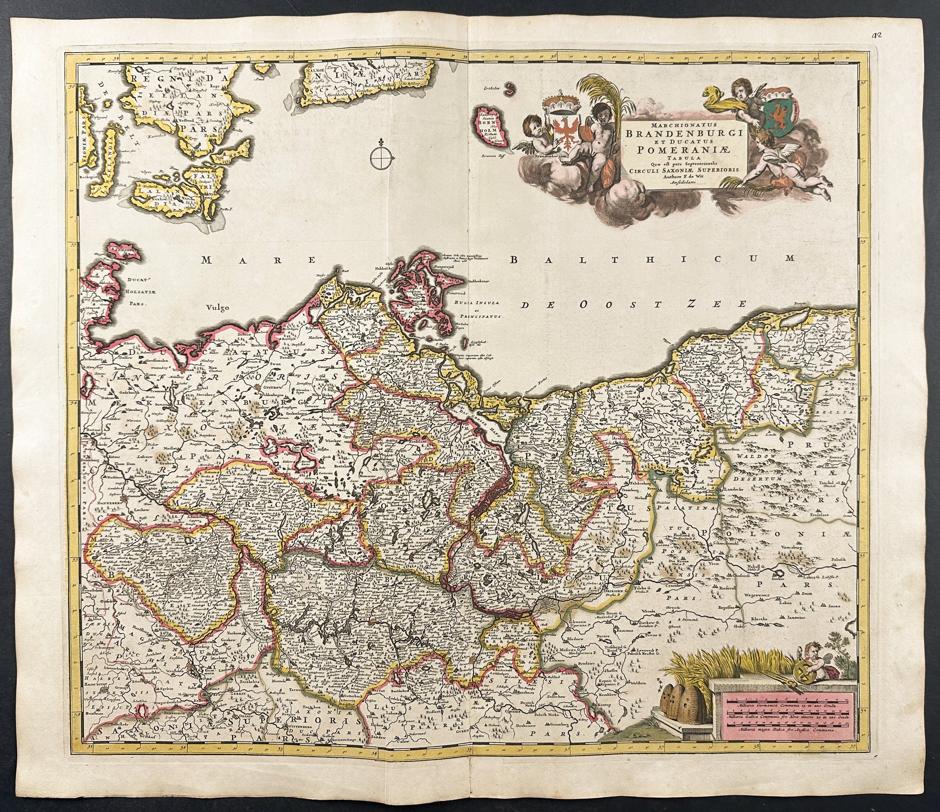 Map of Brandenburg & Pomerania, Germany & Poland