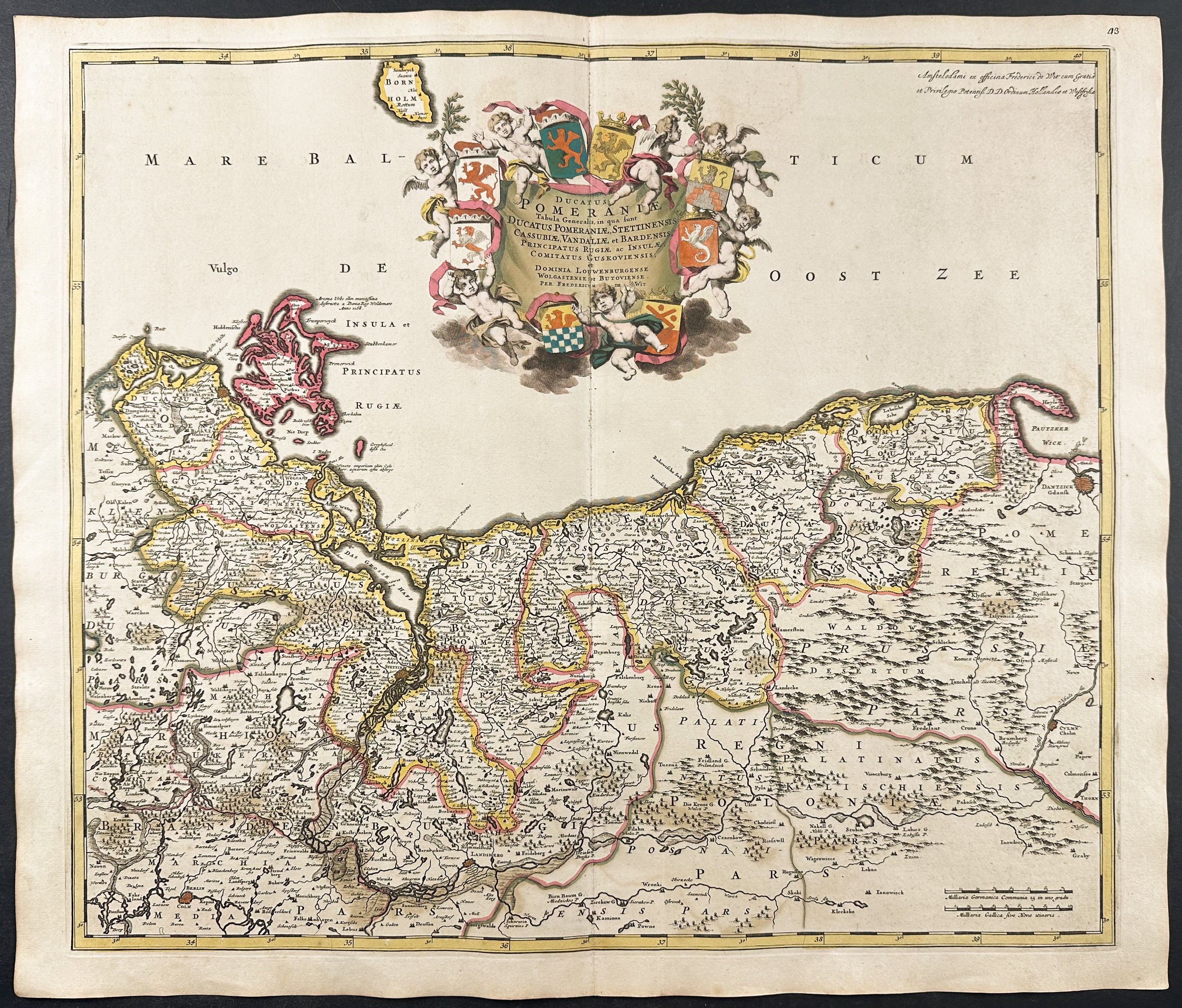 Map of Pomerania, Poland