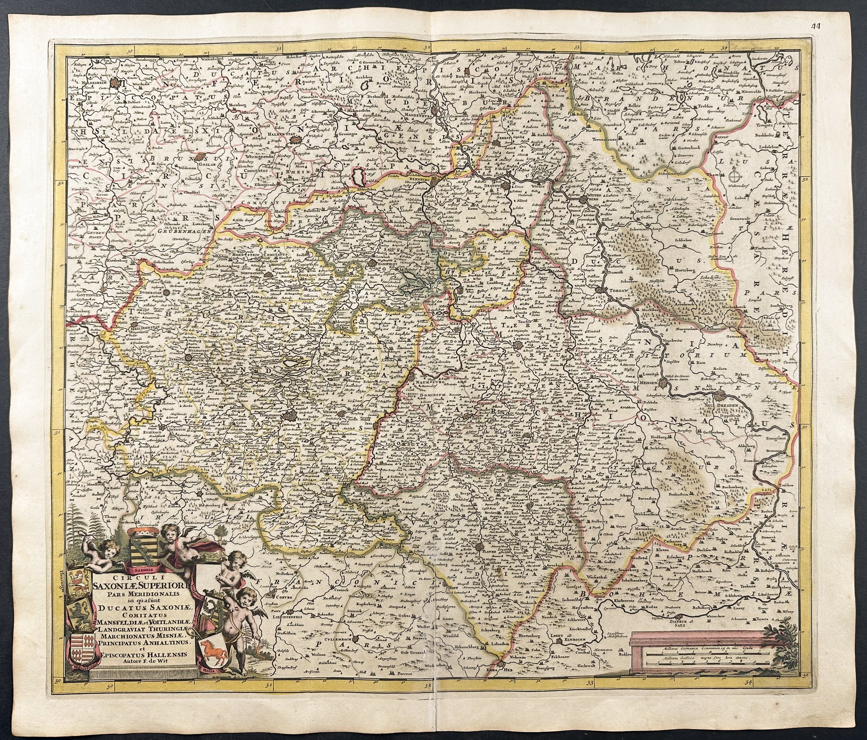 Map of Upper Saxony, Germany