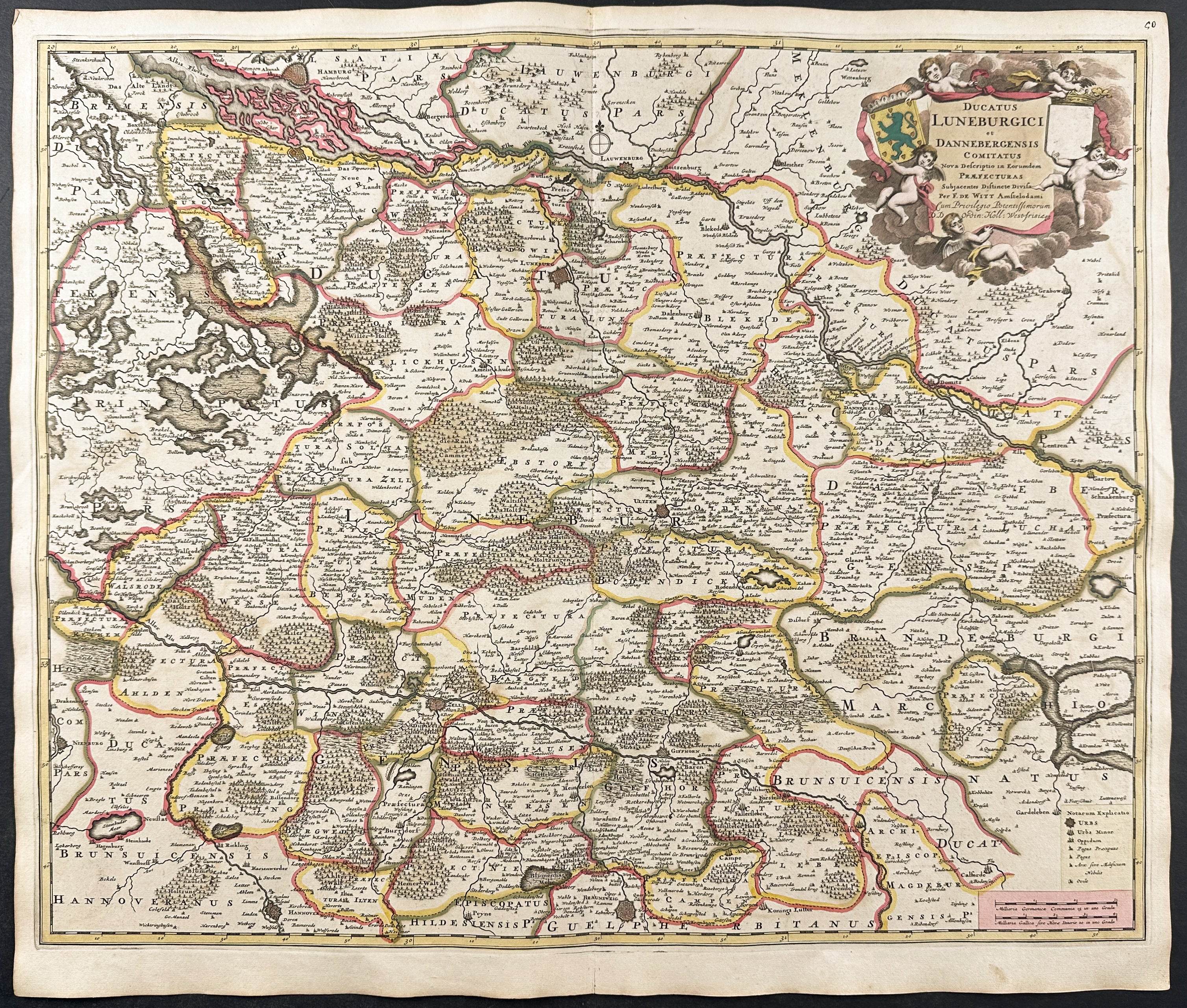 Map of the Duchy of Luneberg, Germany