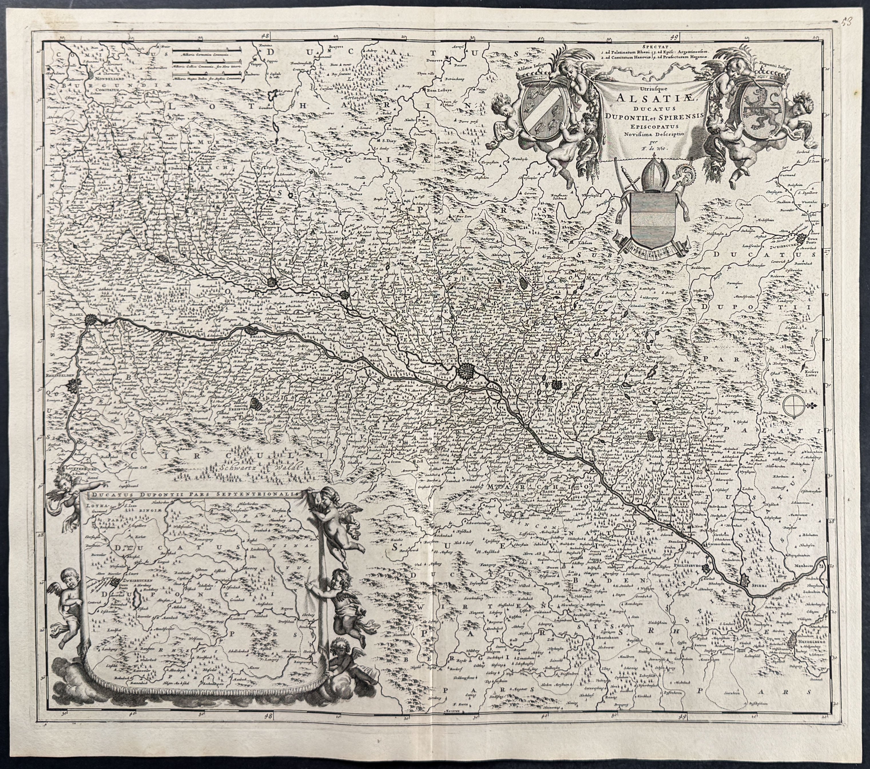Map of Alsace, France/Germany