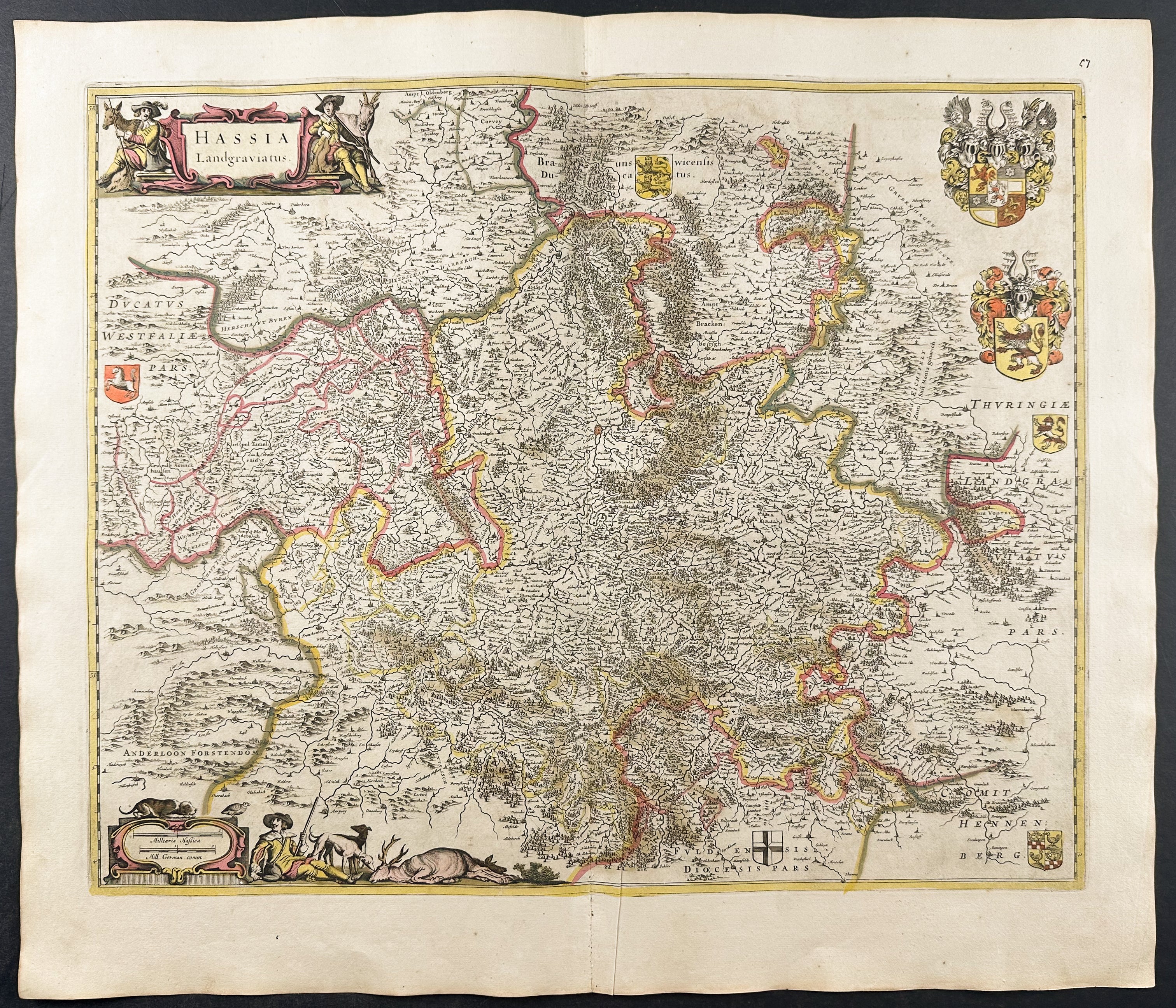 Map of Hesse, Germany 