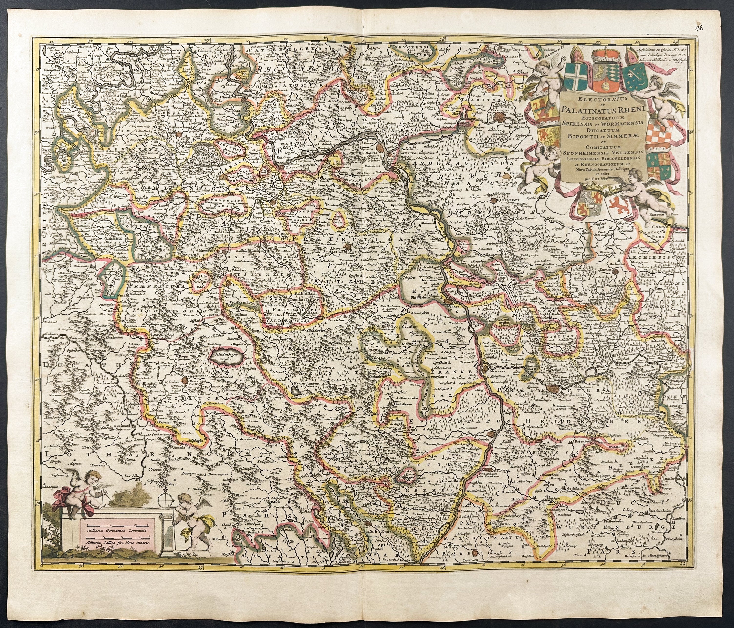 Map of the Rhineland-Palatinate, Germany
