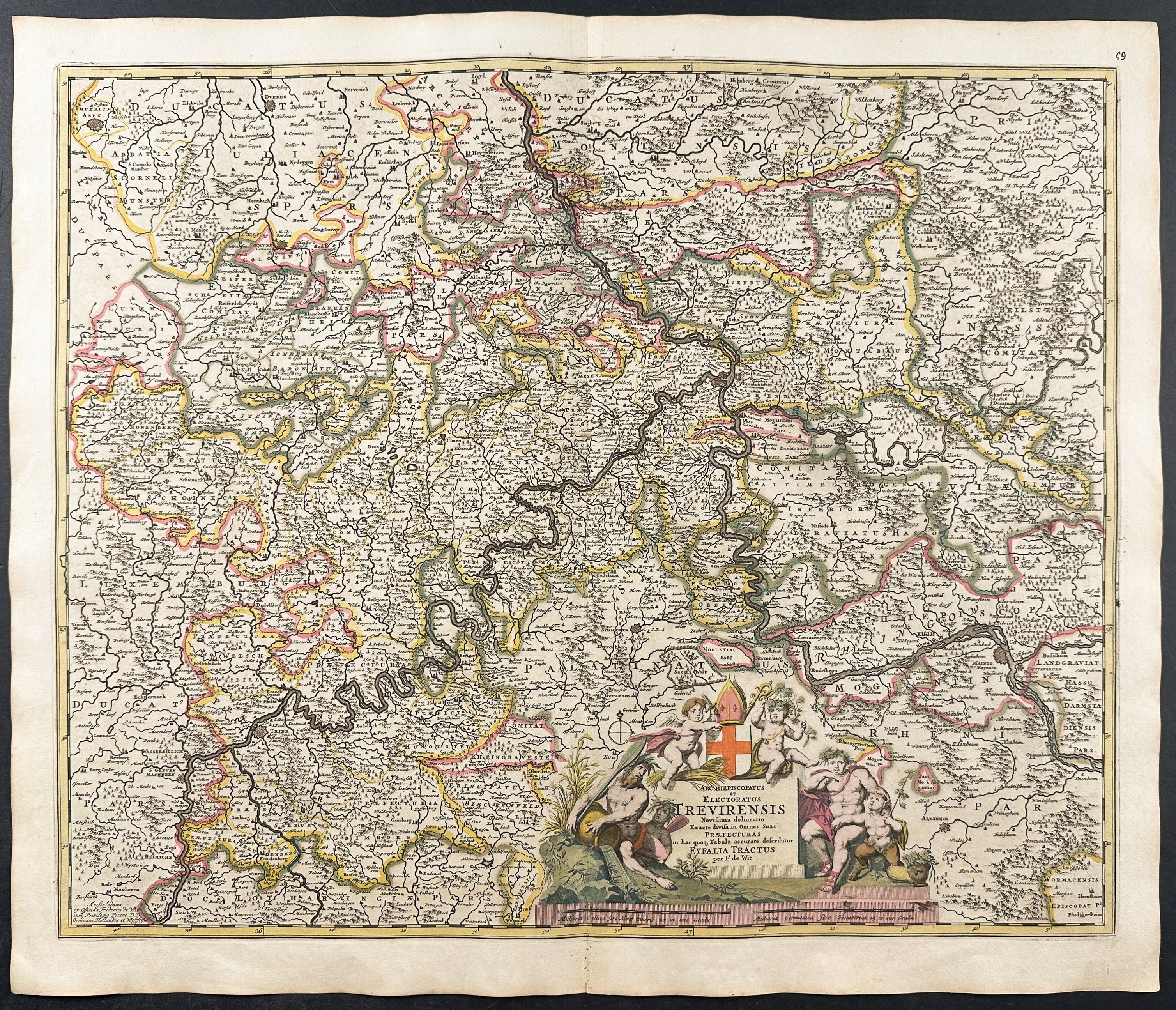 Map of the Electorate of Trier, Germany