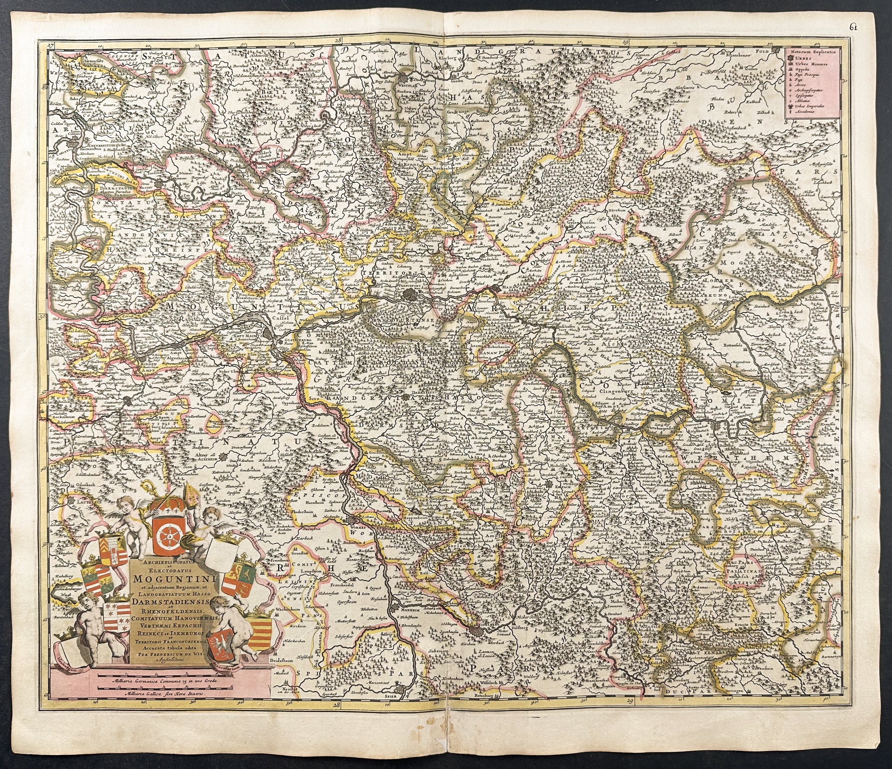 Map of the Electorate of Mainz, Germany