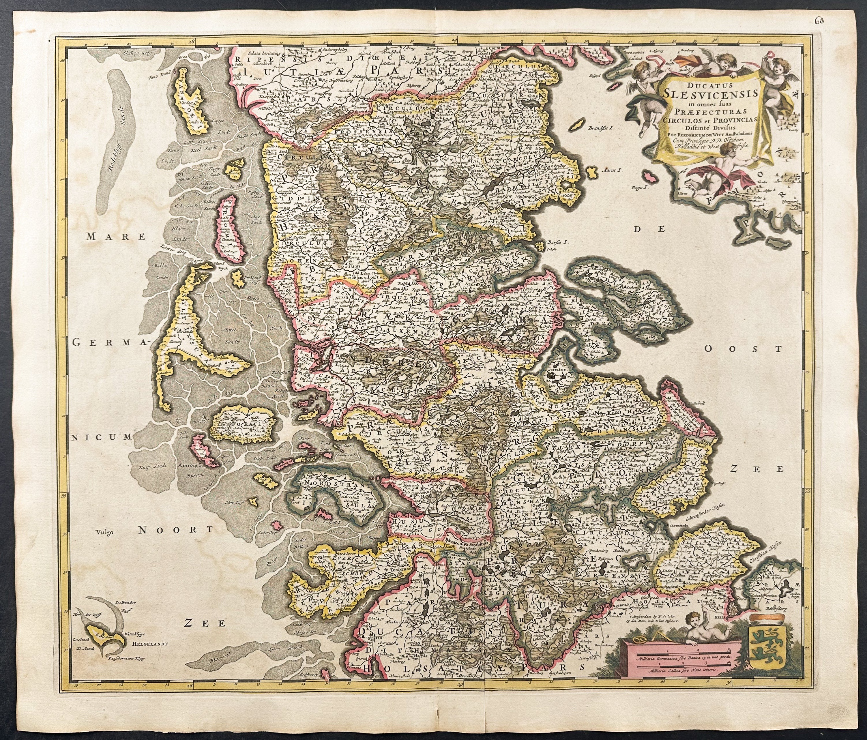 Map of Schleswig, Denmark