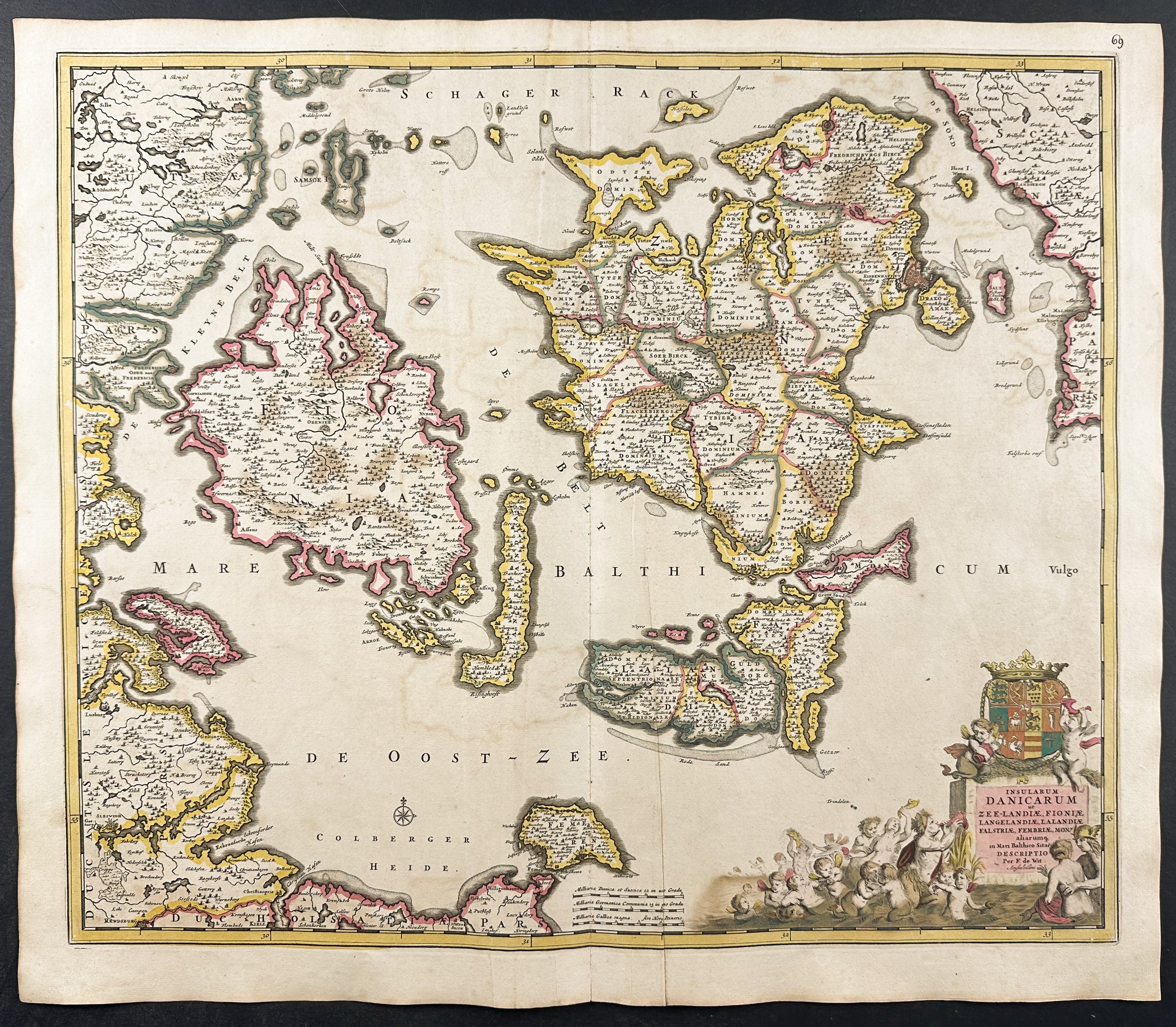 Map of Danish Islands, including Copenhagen