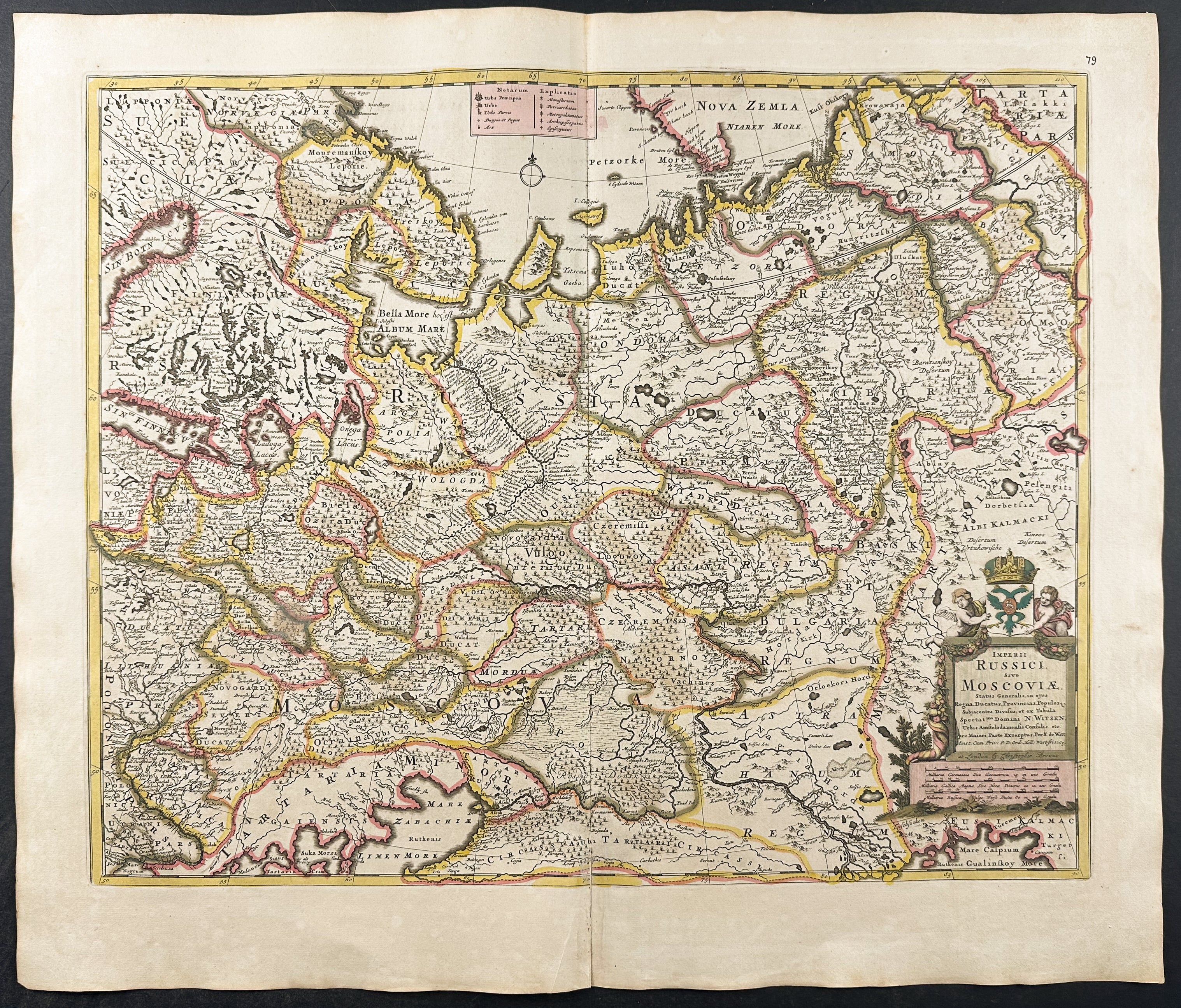 Map of Russia, called Moscovia