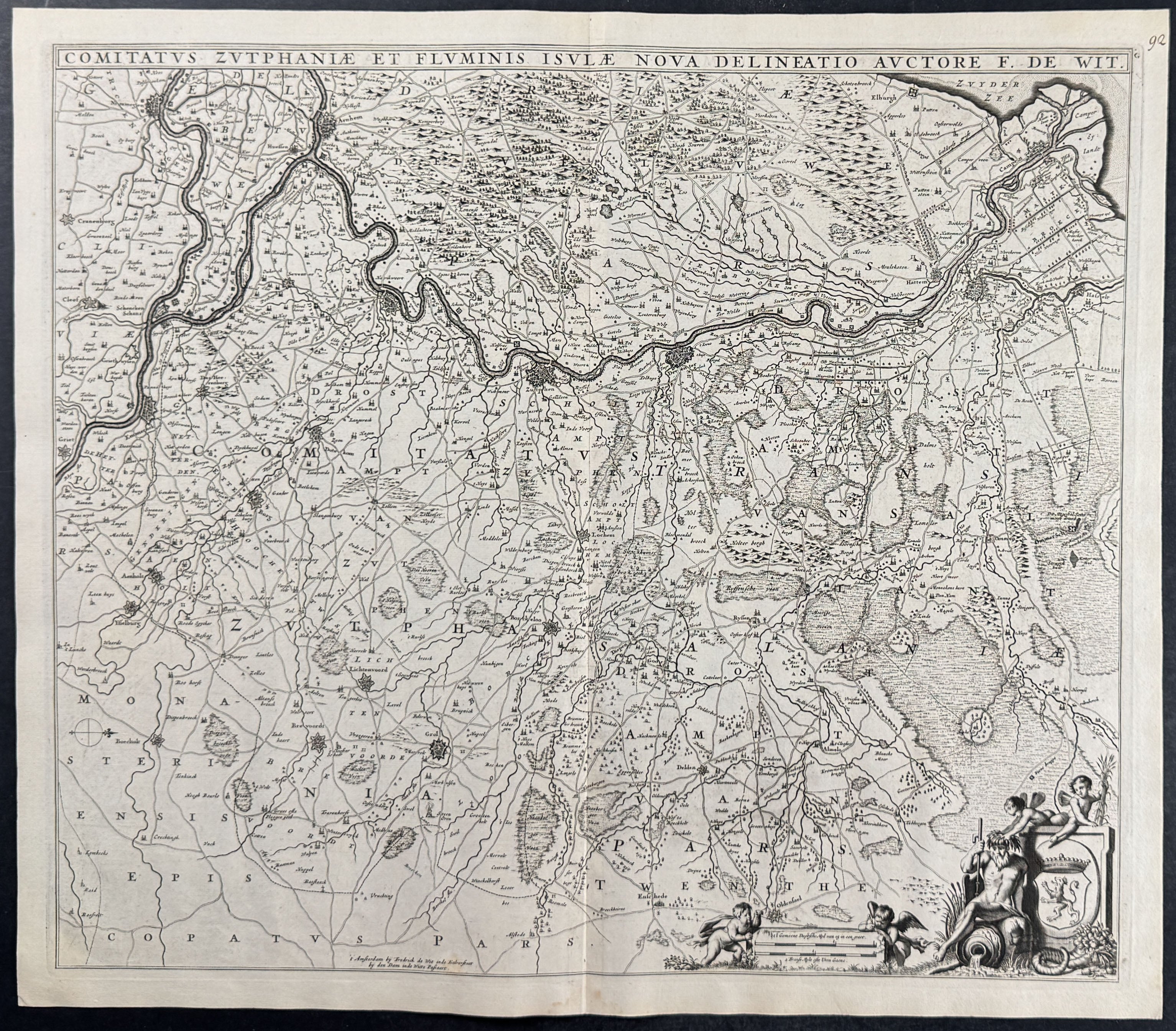 Map of Gelderland, Netherlands