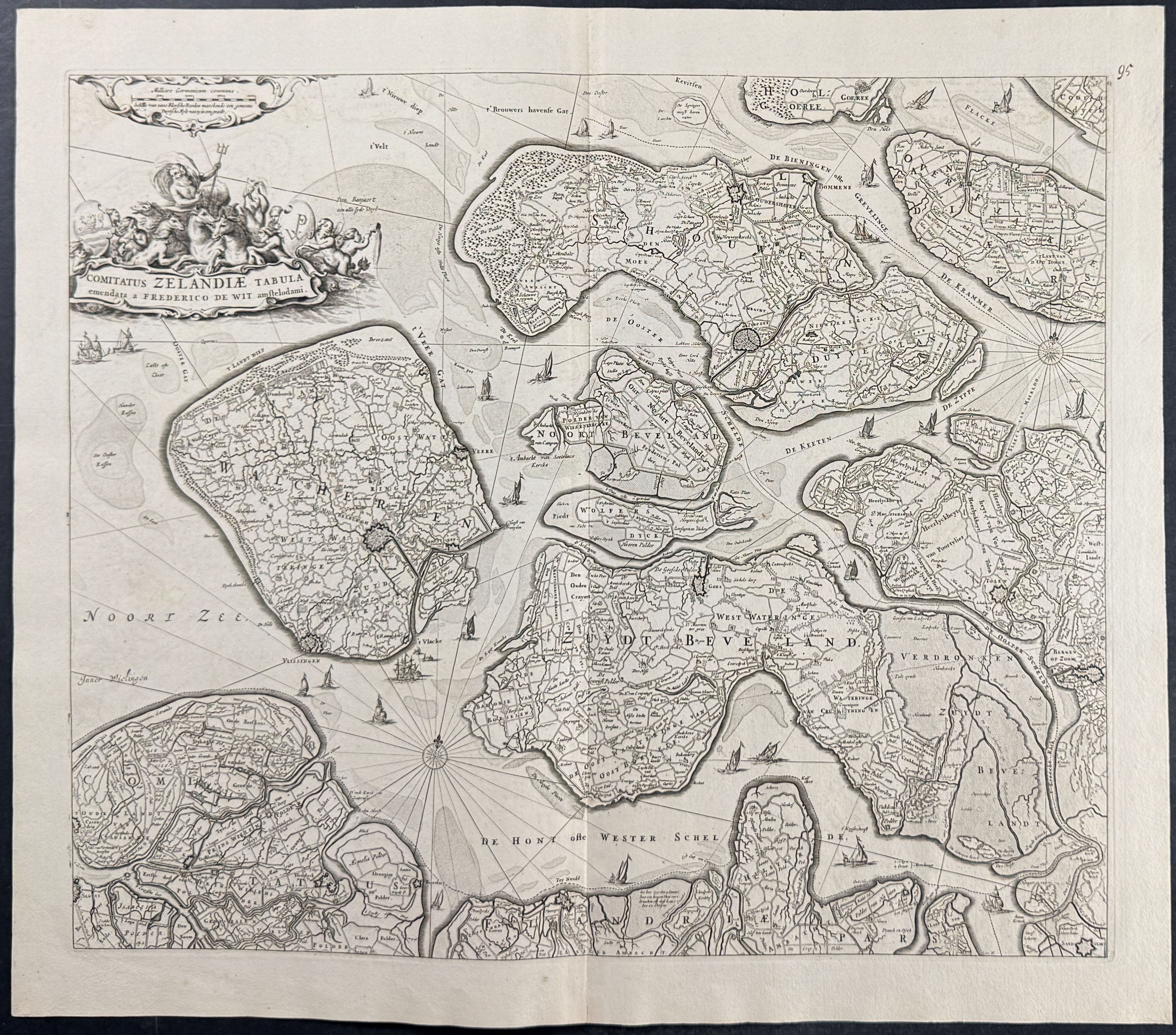 Map of Zeeland, Netherlands