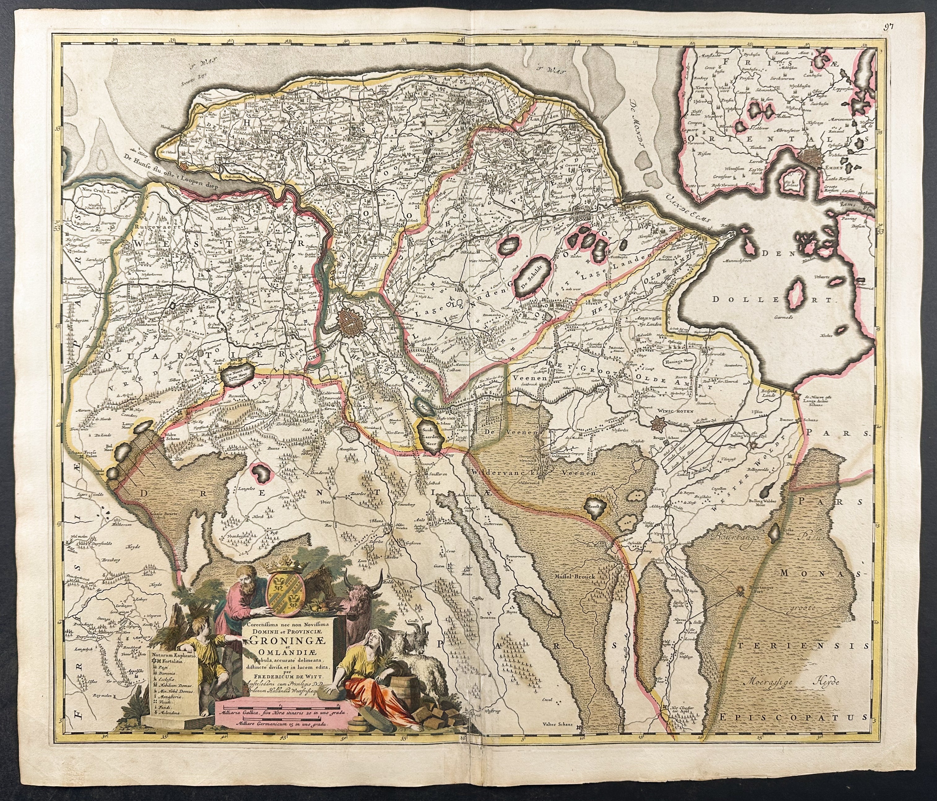 Map of the Province of Groningen, Netherlands