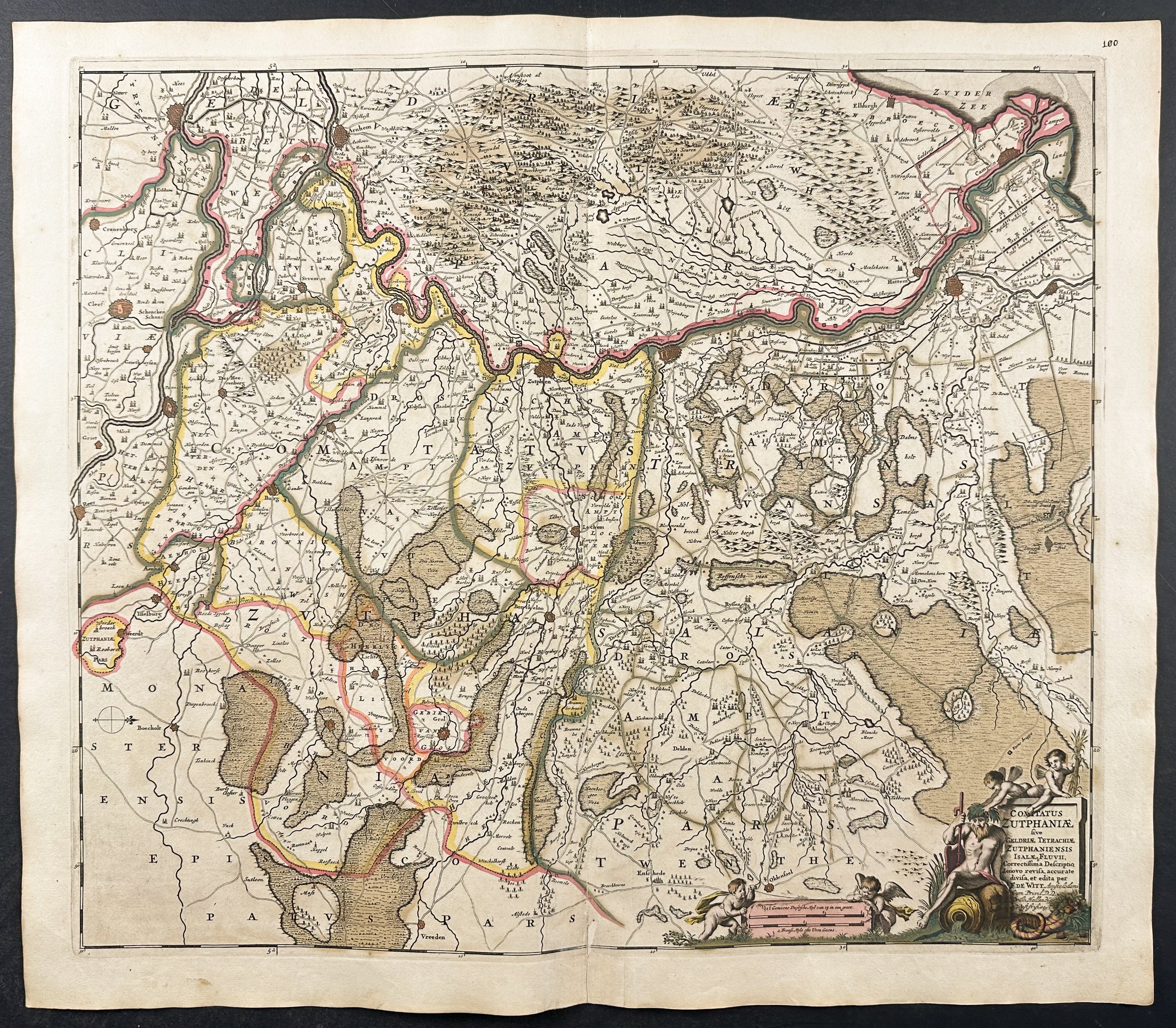 Map of the County of Zutphen, Netherlands