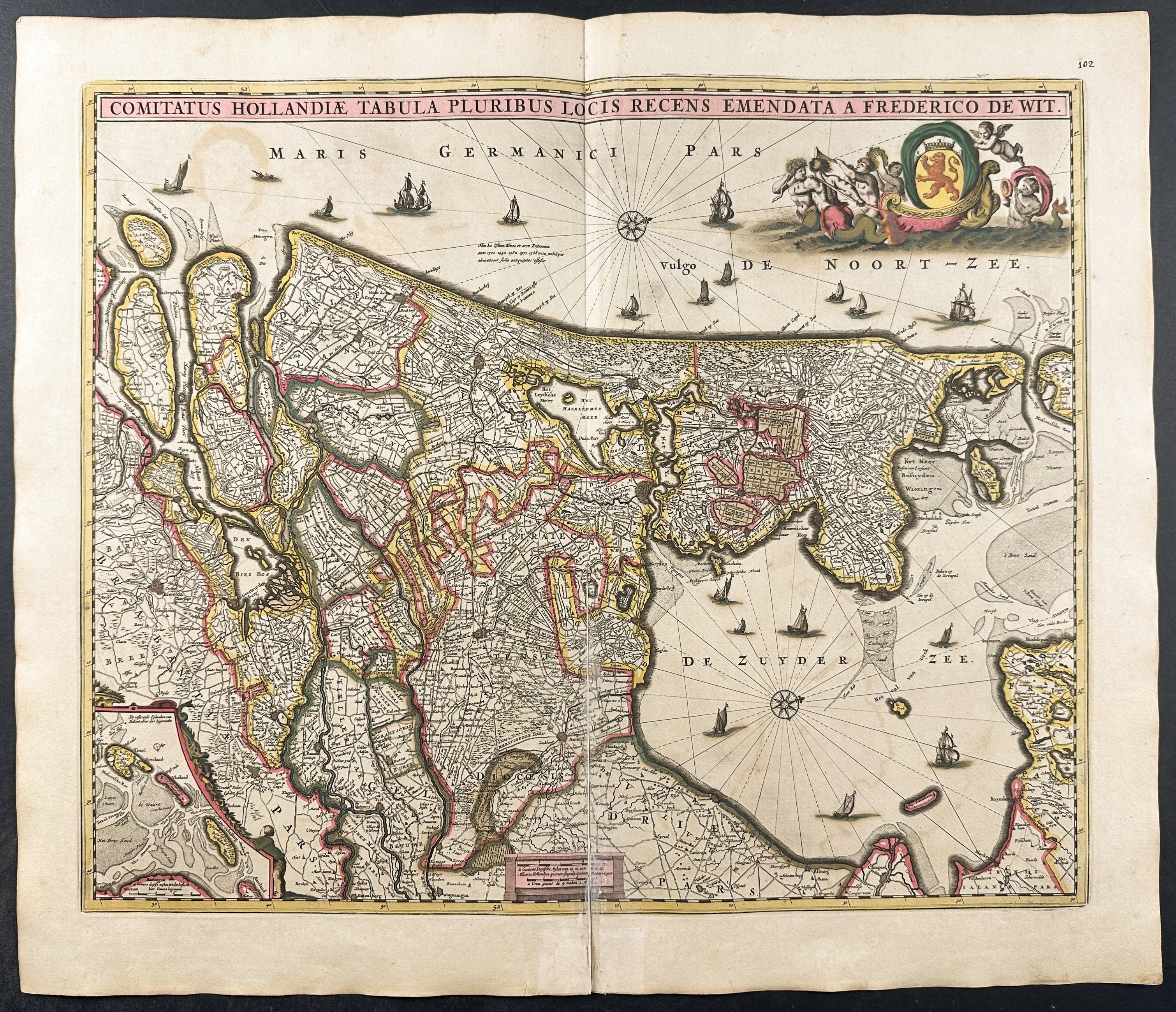 Map of Holland, Netherlands
