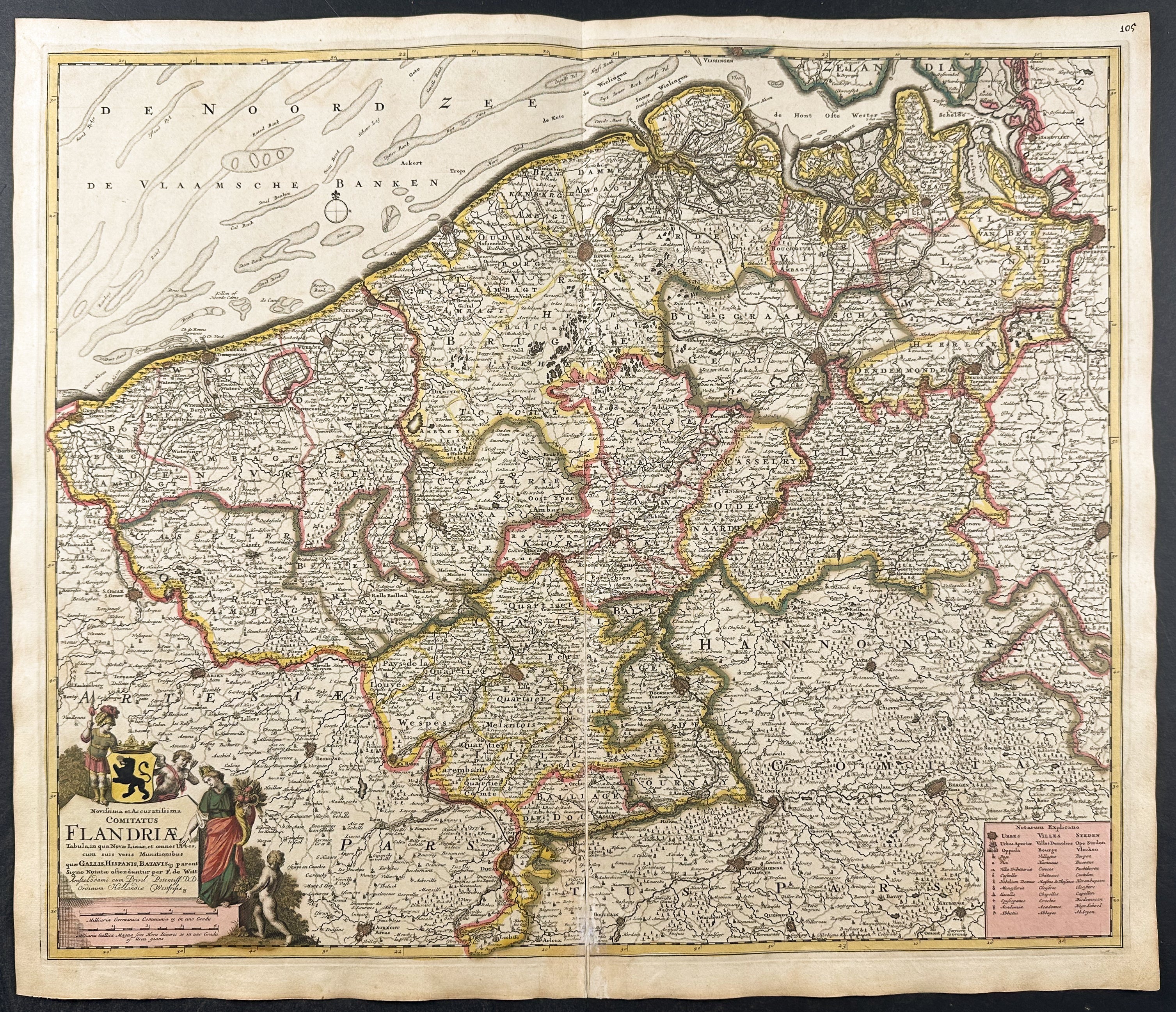 Map of Flanders, Belgium