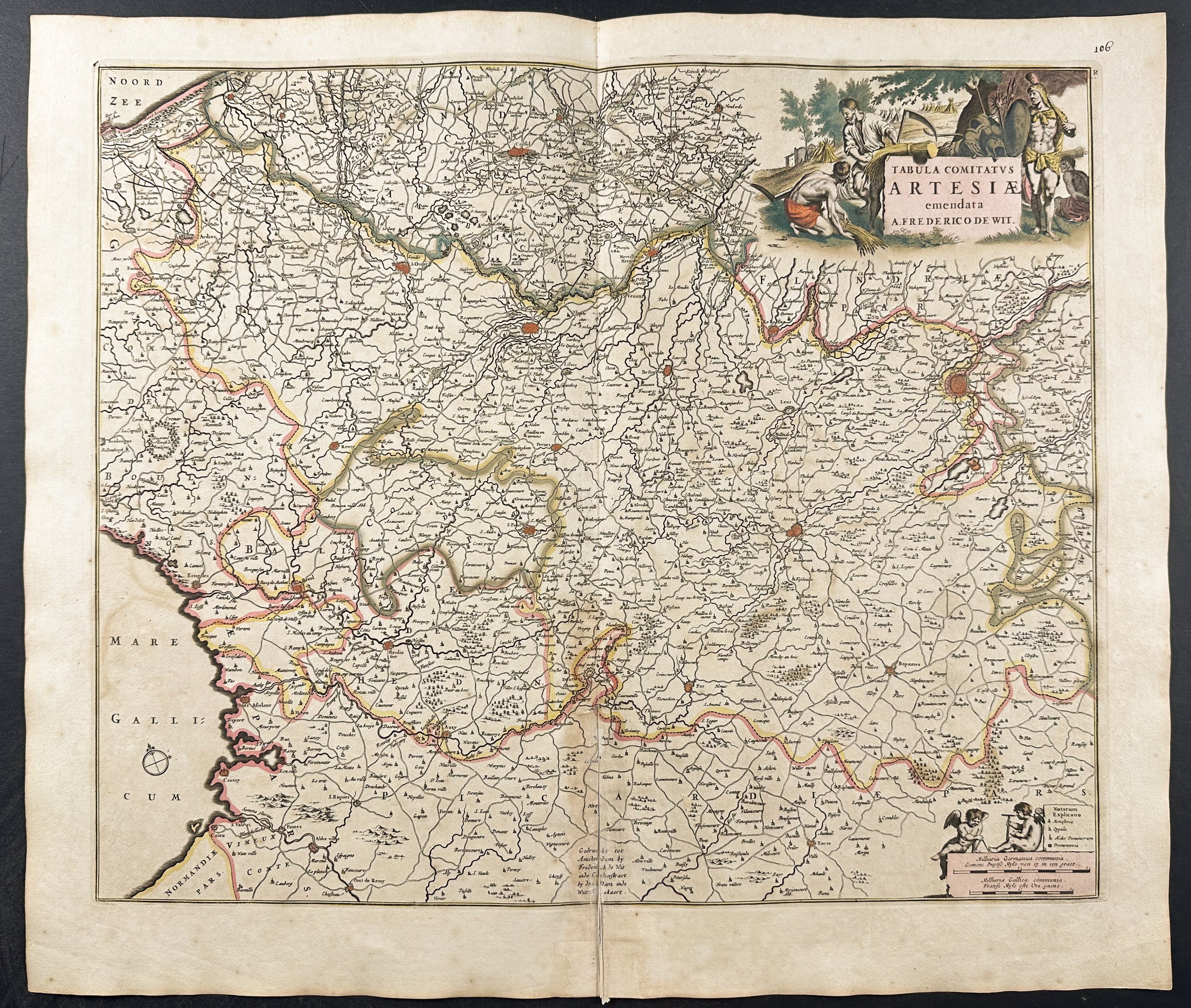 Map of Artois, Belgium