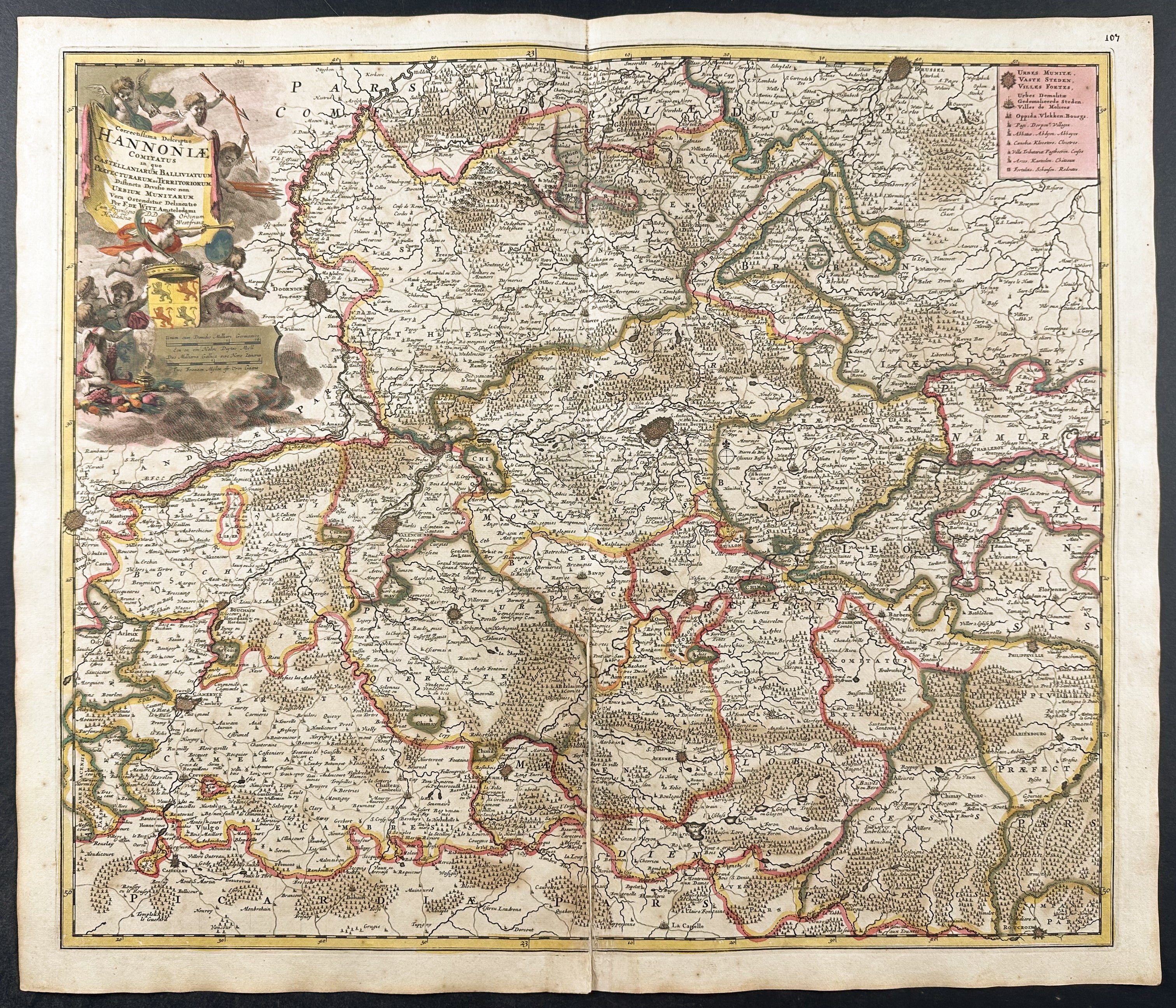Map of Hainaut, Belgium