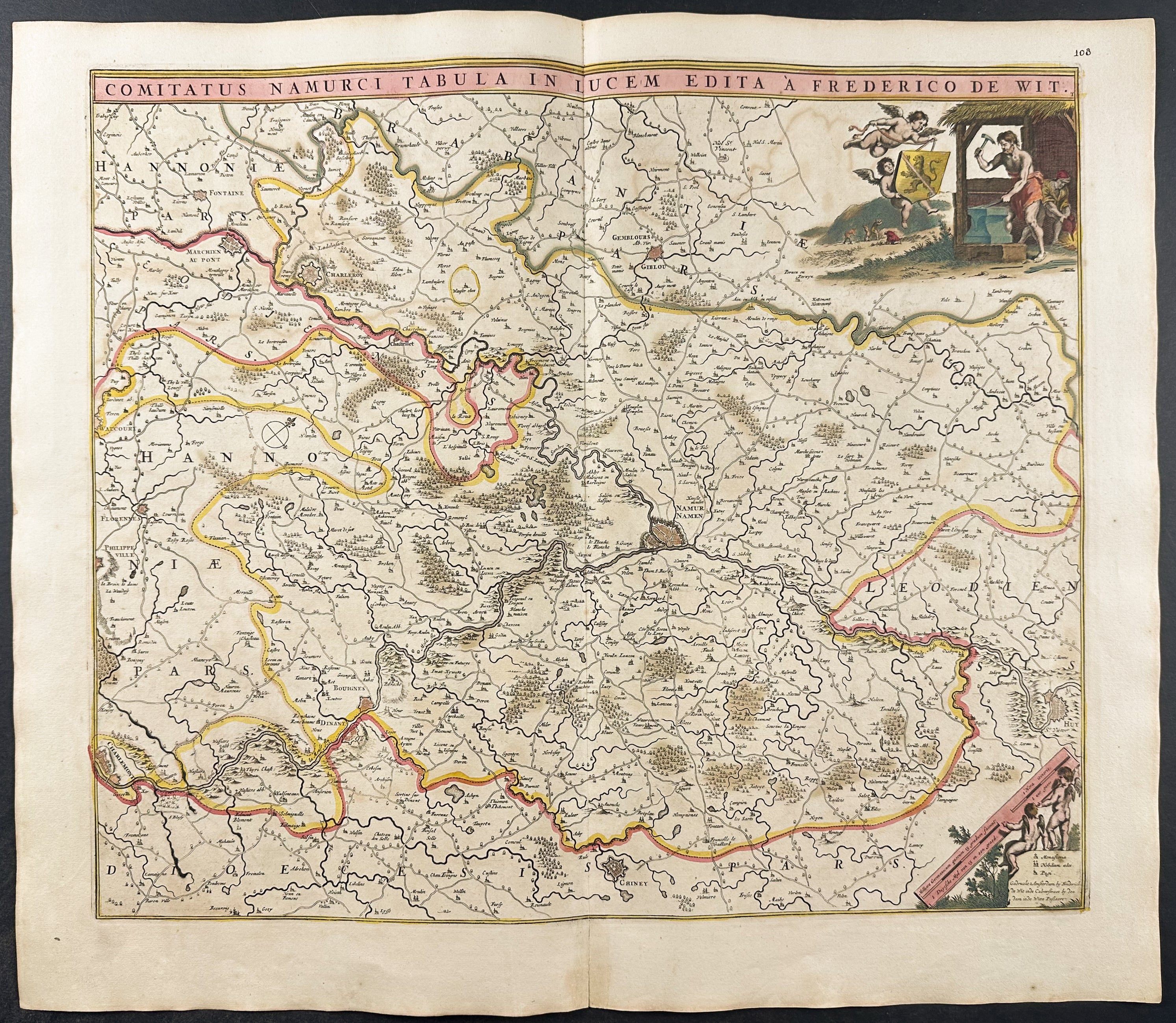 Map of Namur, Belgium